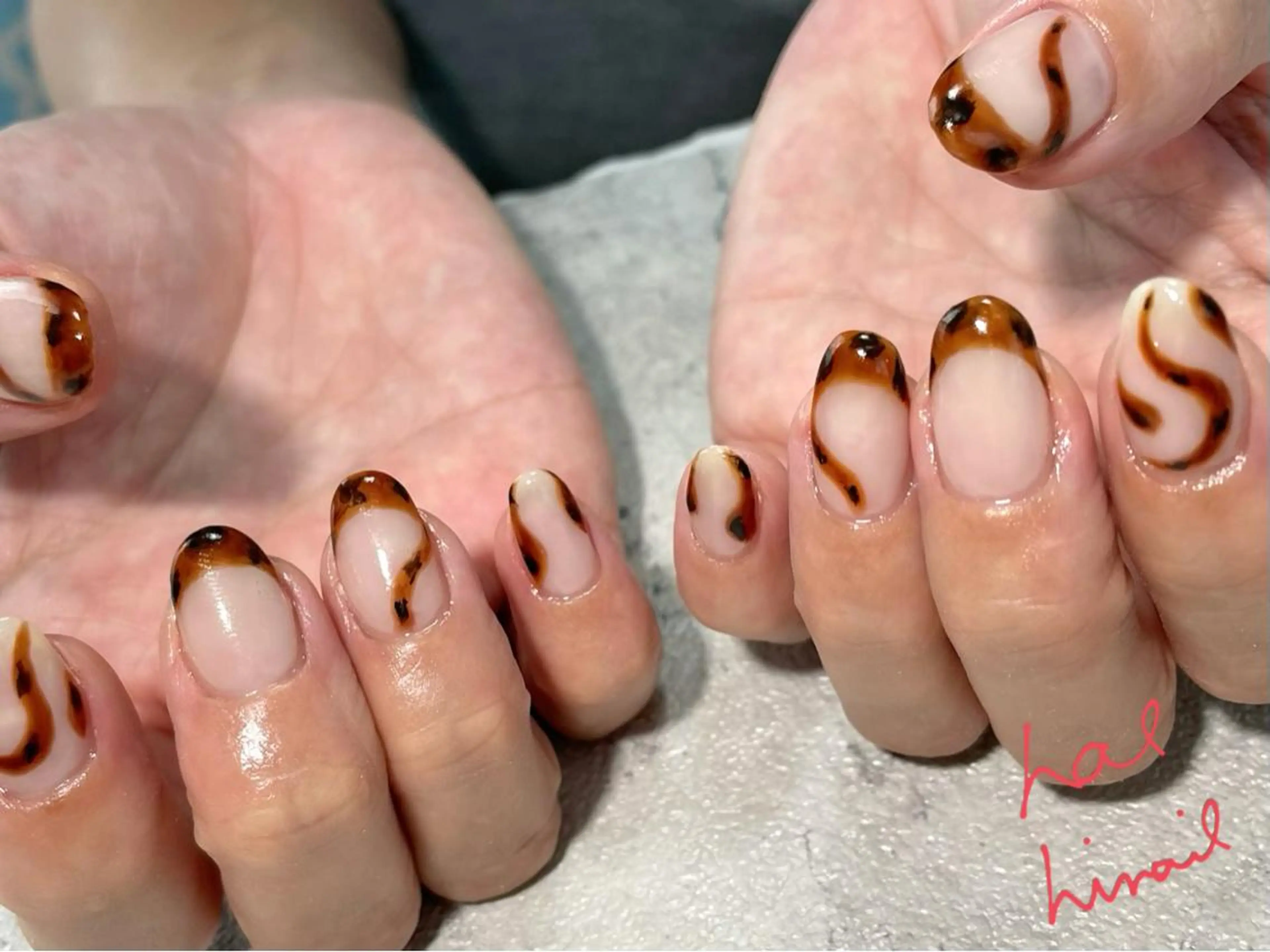 ネイル べっ甲ネイル はるひな ねいるのネイルデザイン