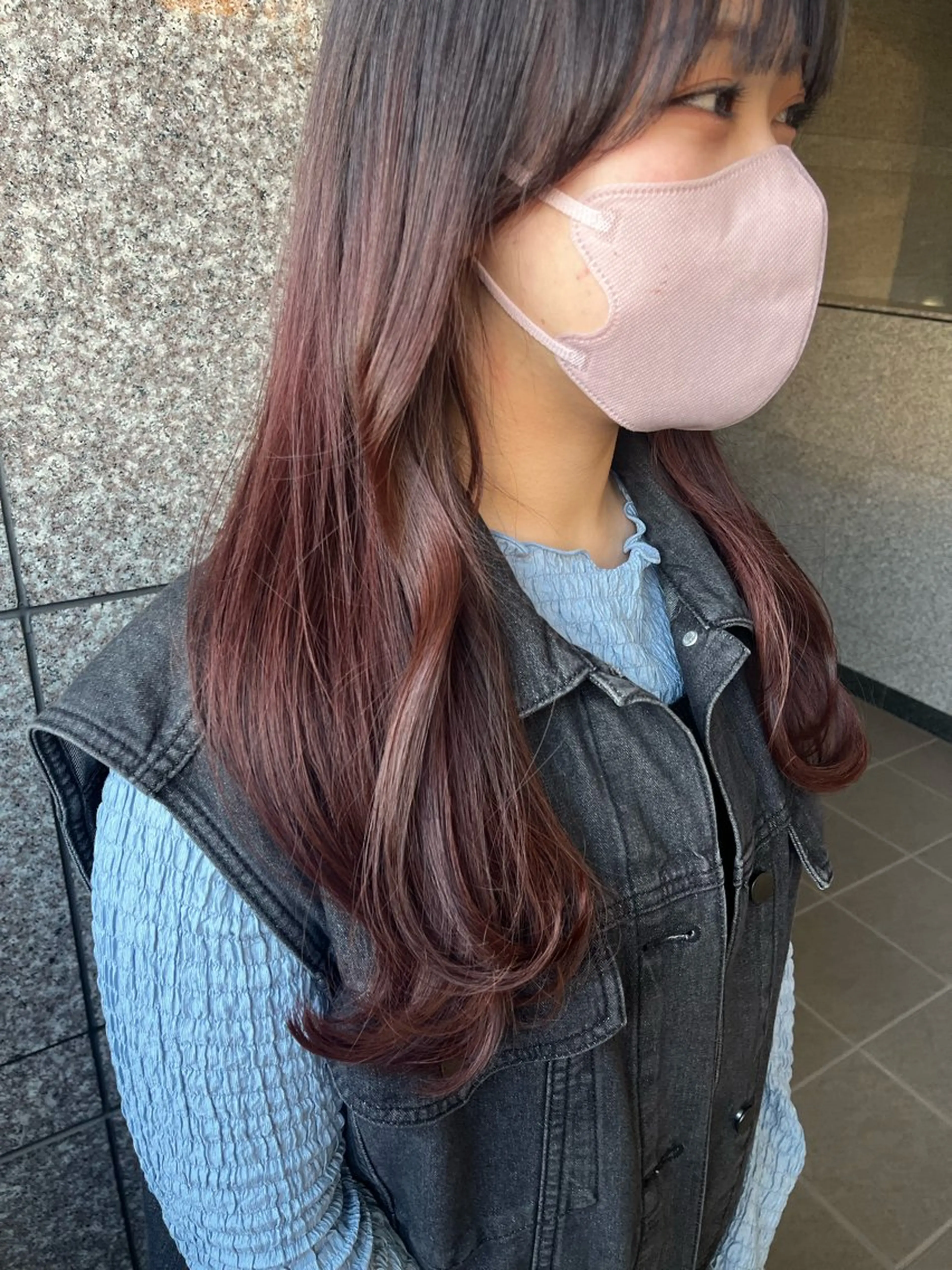 ロング レイヤーカット ヘアメイクアージュ下大利店所属・生島 実咲のヘアスタイル