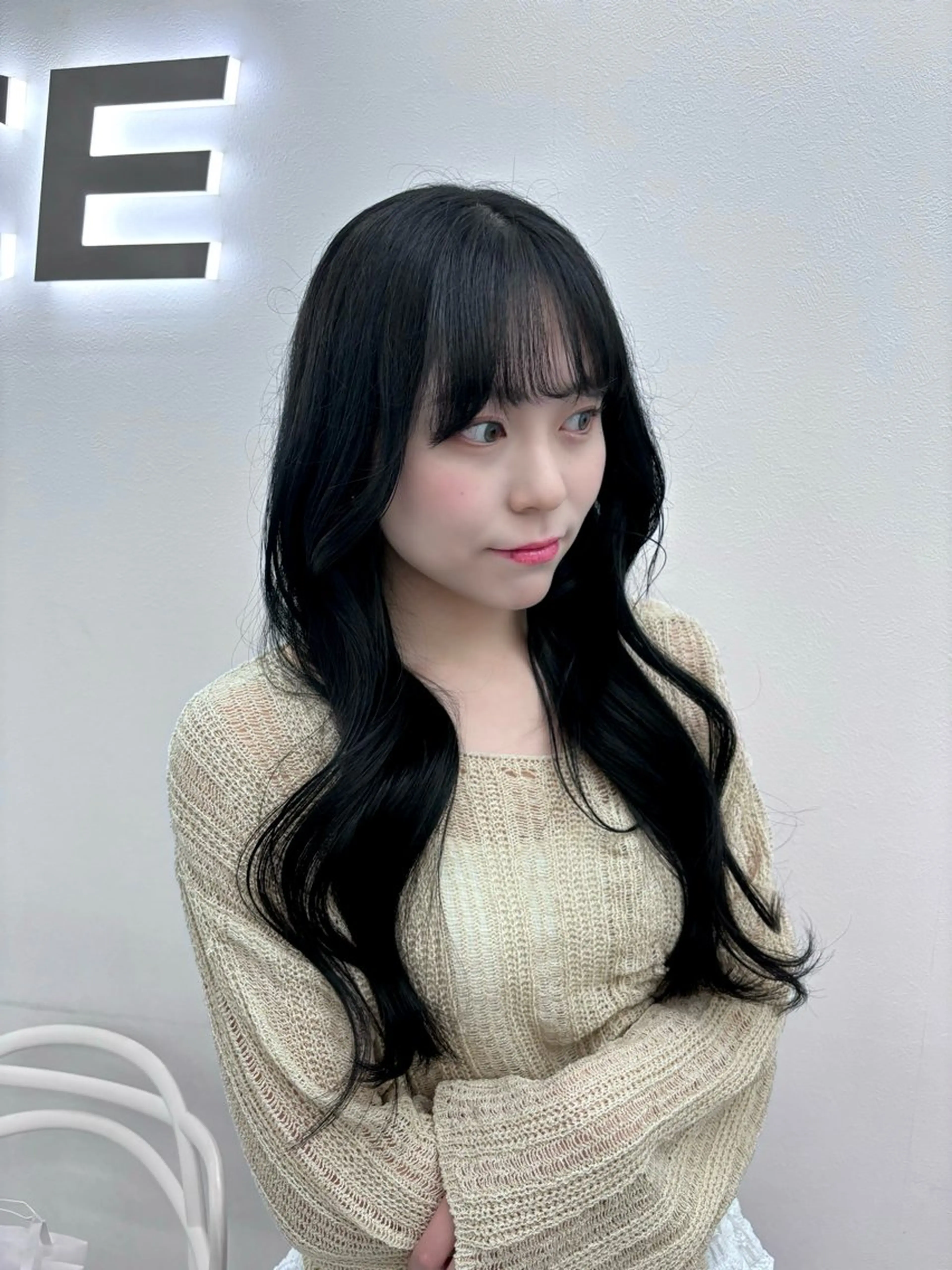 ロング カラー 韓国風暗髪ヘア🤍 🫧MIREIのヘアスタイル