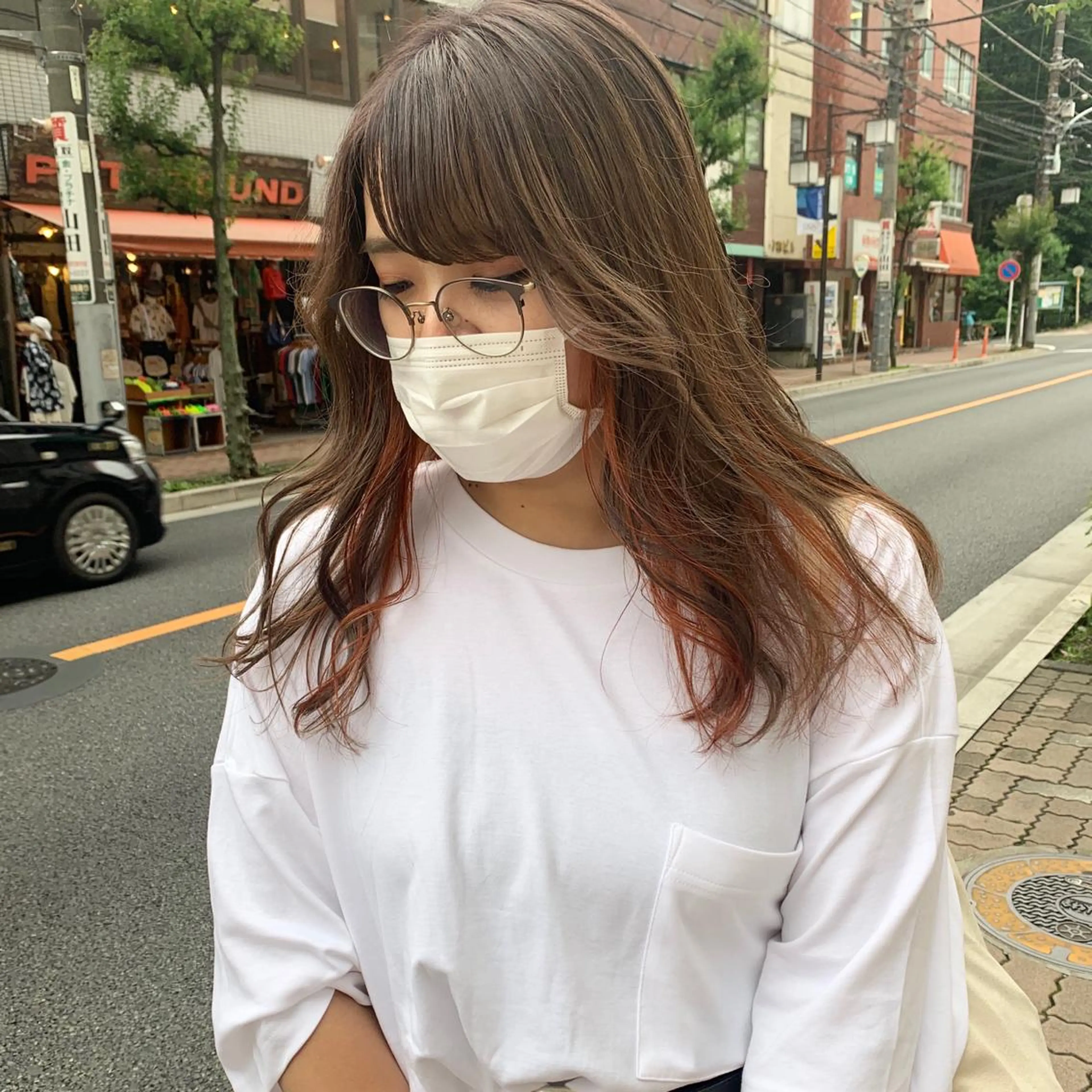 ロング カラー ハッシュカット/ハイ トーン/MANAMIのヘアスタイル