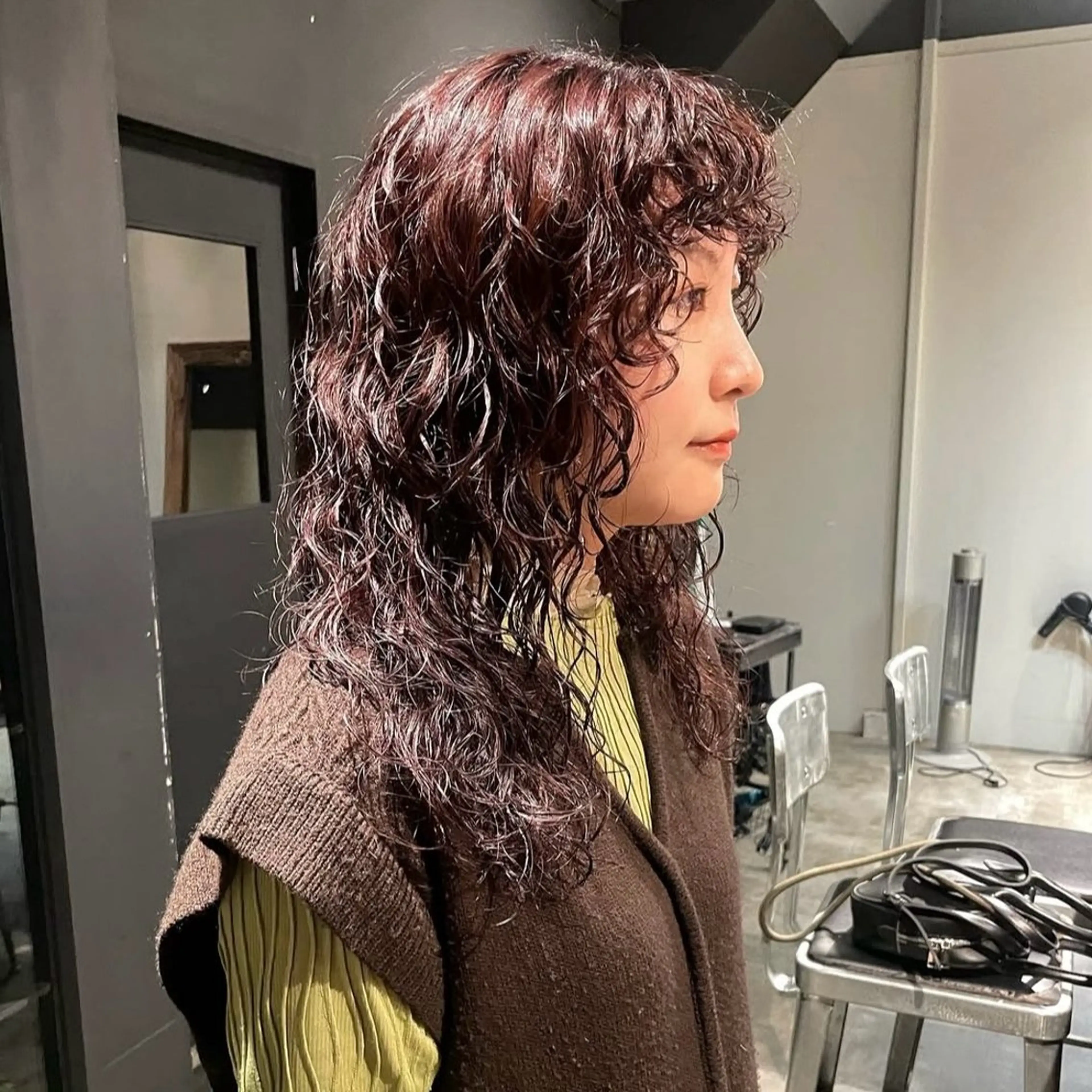 ロング カット パーマ メイ🩰wカラー/ お呼ばれヘアのヘアスタイル