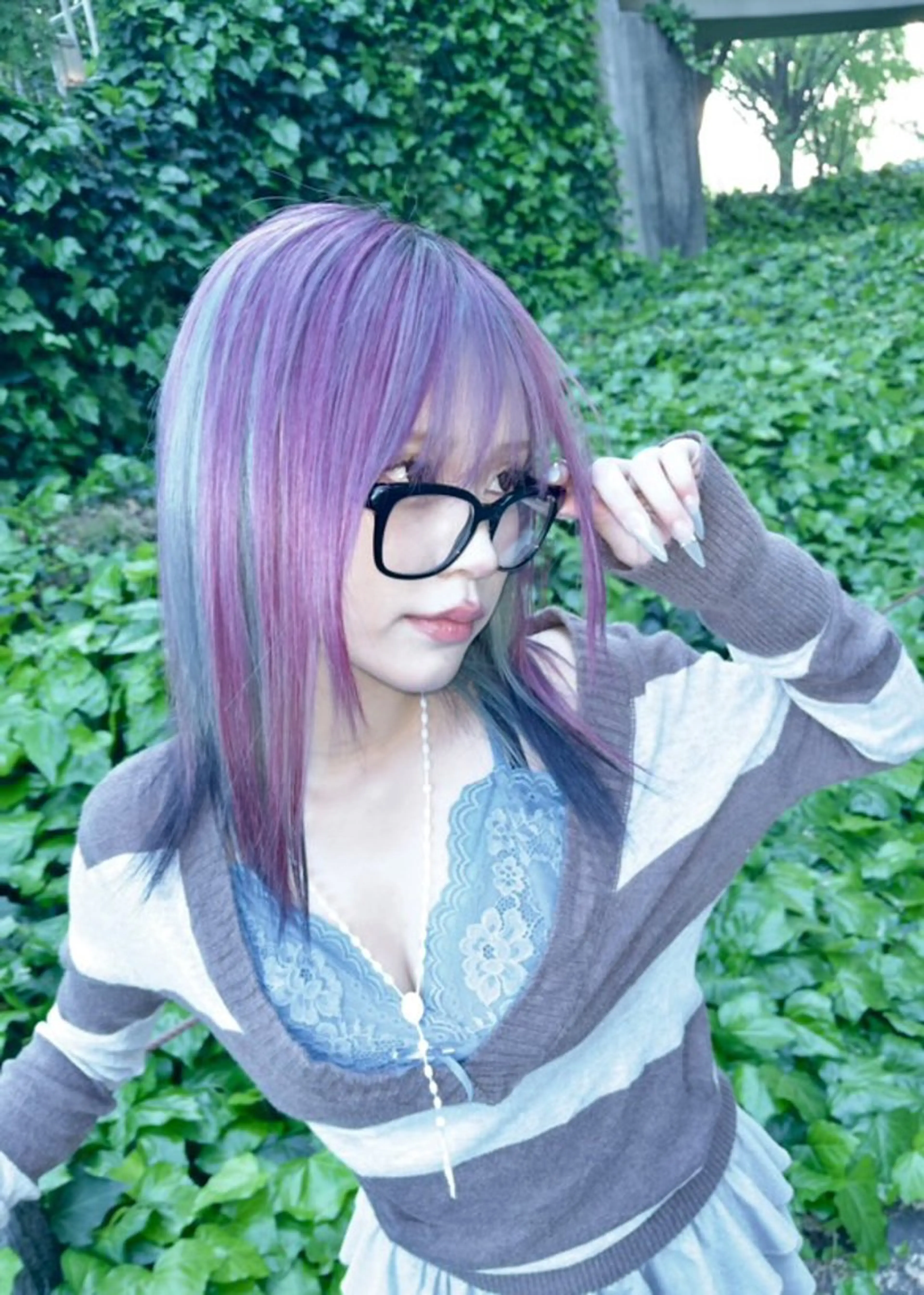 ミディアム カラー デザインカラー ヘアカラー 名古屋／デザイン／ ブリーチ/松井亮磨のヘアスタイル