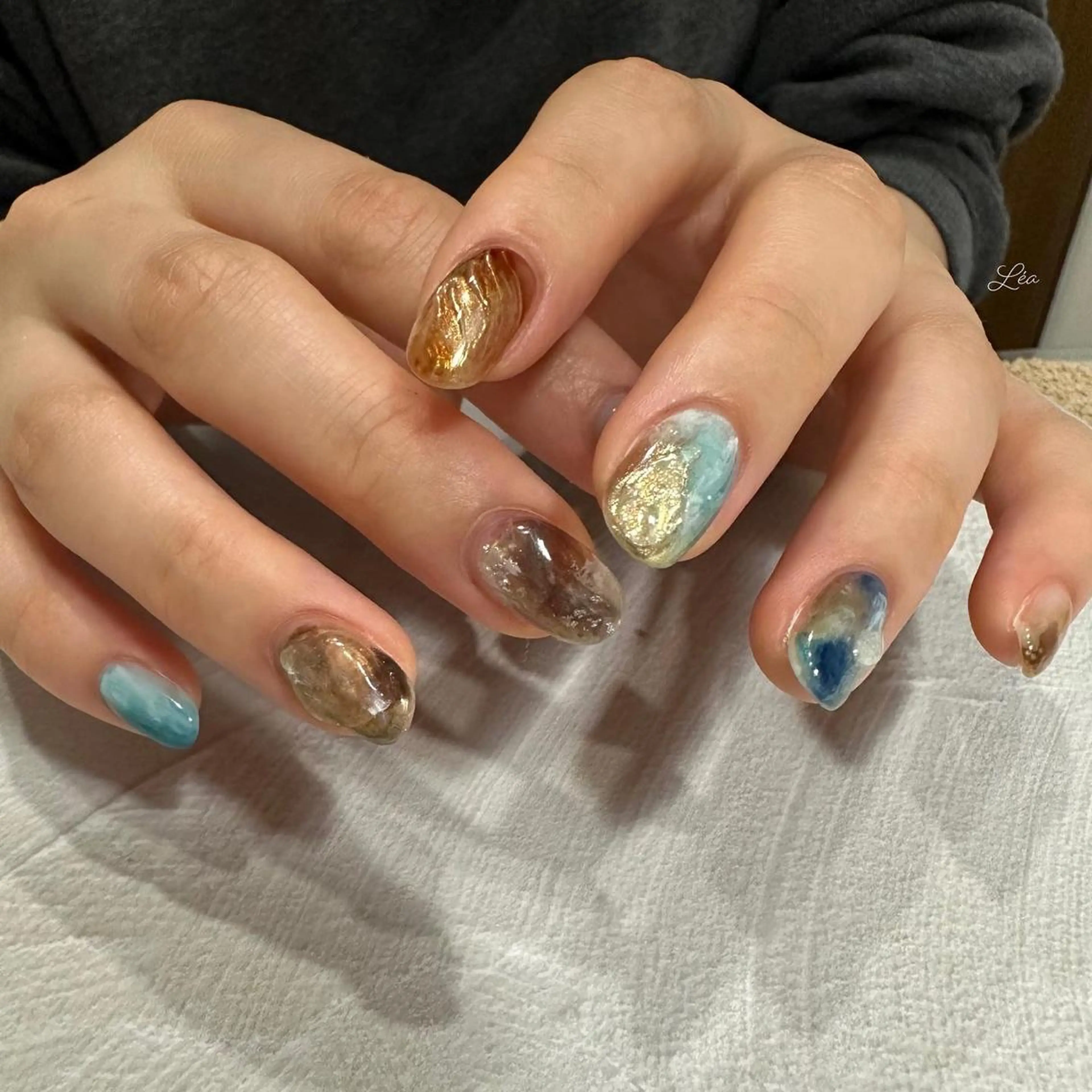 ネイル ジェルネイル 持ち込み パラジェル ソフトジェル Léa nailのネイルデザイン