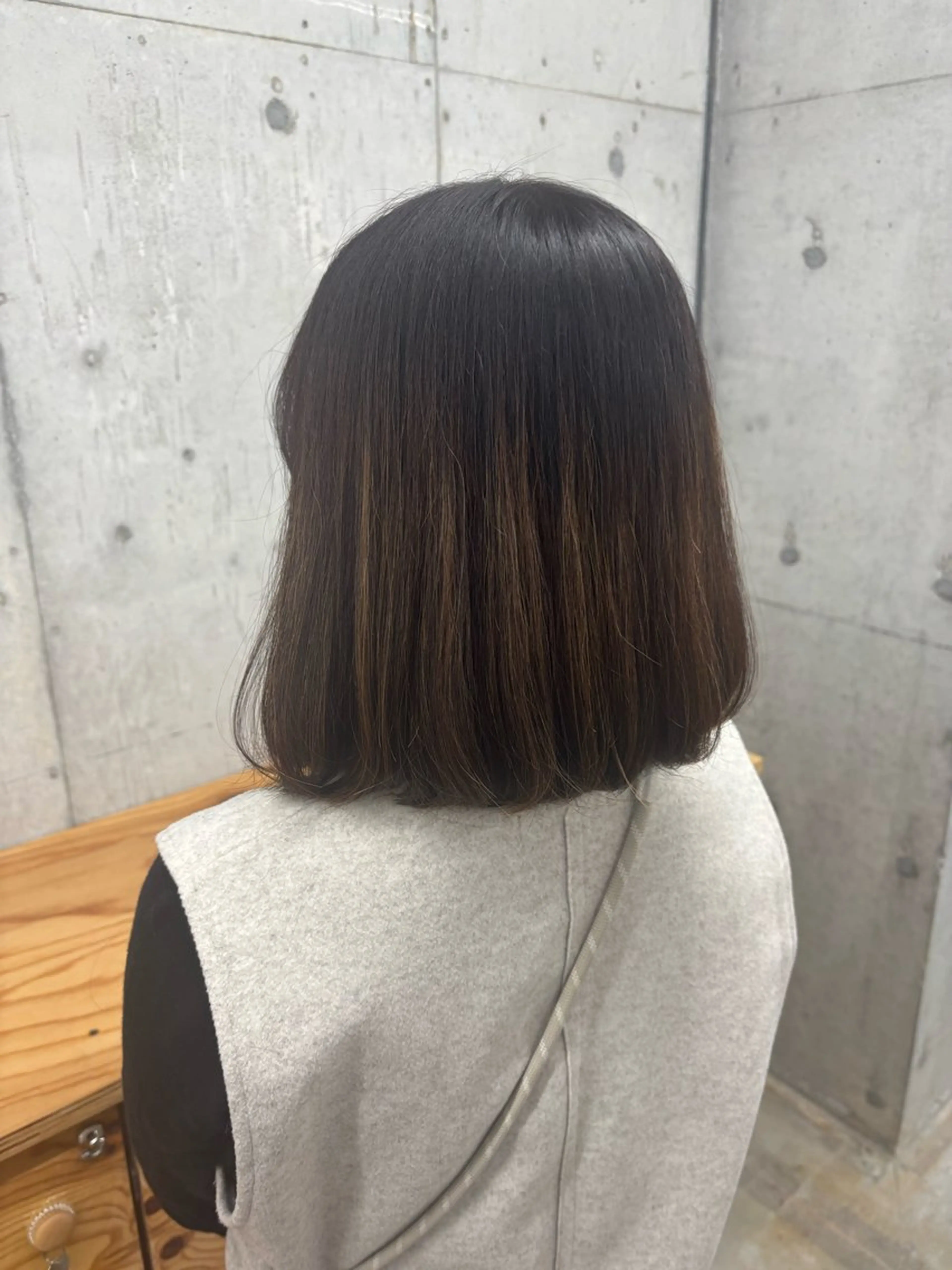 ミディアム カラー グラデーションカラー ボブ ✨ブリーチなし透明感 ✨カラー💍Yuriのヘアスタイル