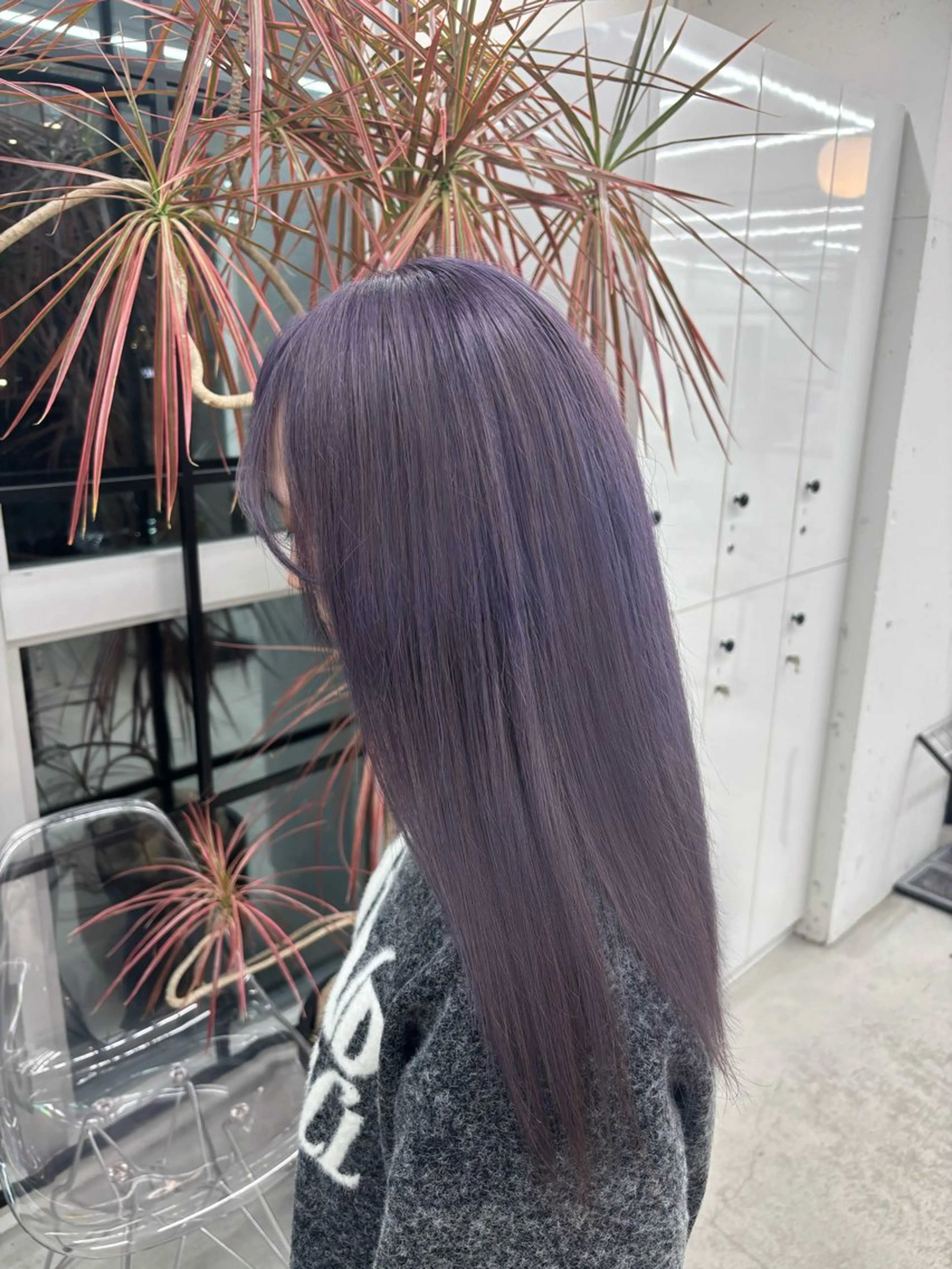 セミロング カラー ブリーチ ディープラベンダー ラベンダーカラー バイオレットカラー カット ヘアカラー トリートメント 🌼あいり🌼 JILLSTUDIOのヘアスタイル