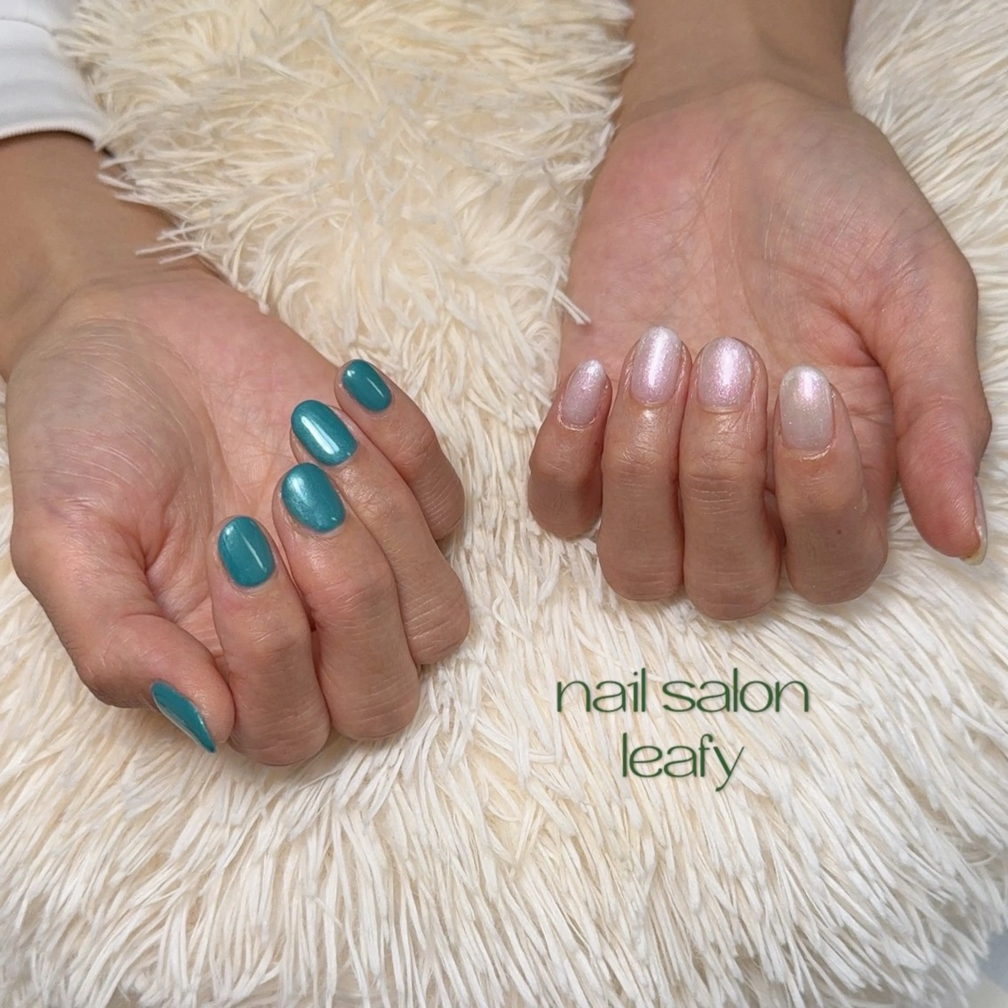 ネイル ワンカラーネイル ハンドネイル ネイルサロン leafyのネイルデザイン