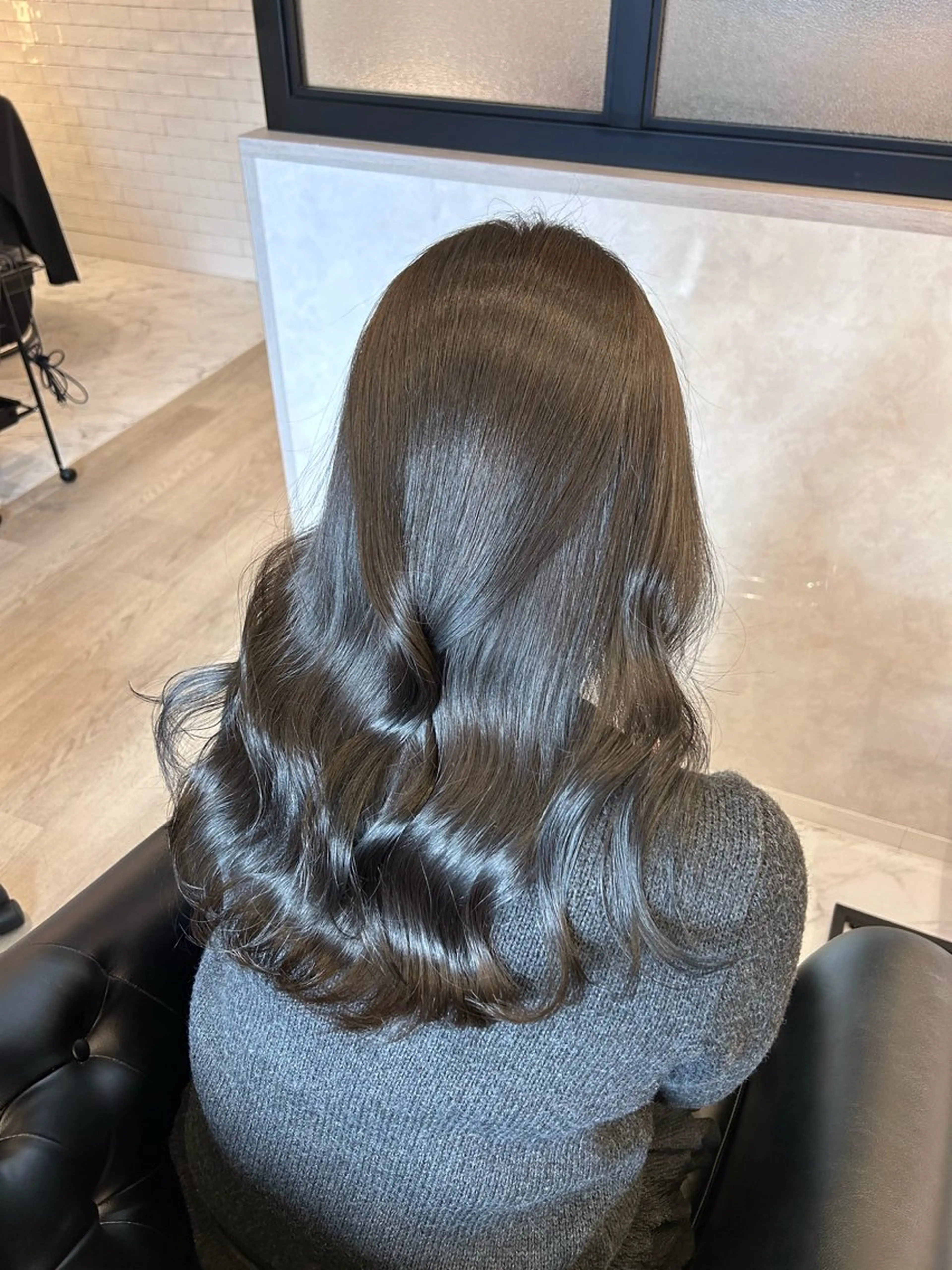 セミロング カラー ヘアカラー トリートメント &chaLme   心斎橋所属・emi/髪質改善/ 韓国風/艶カラーのヘアスタイル