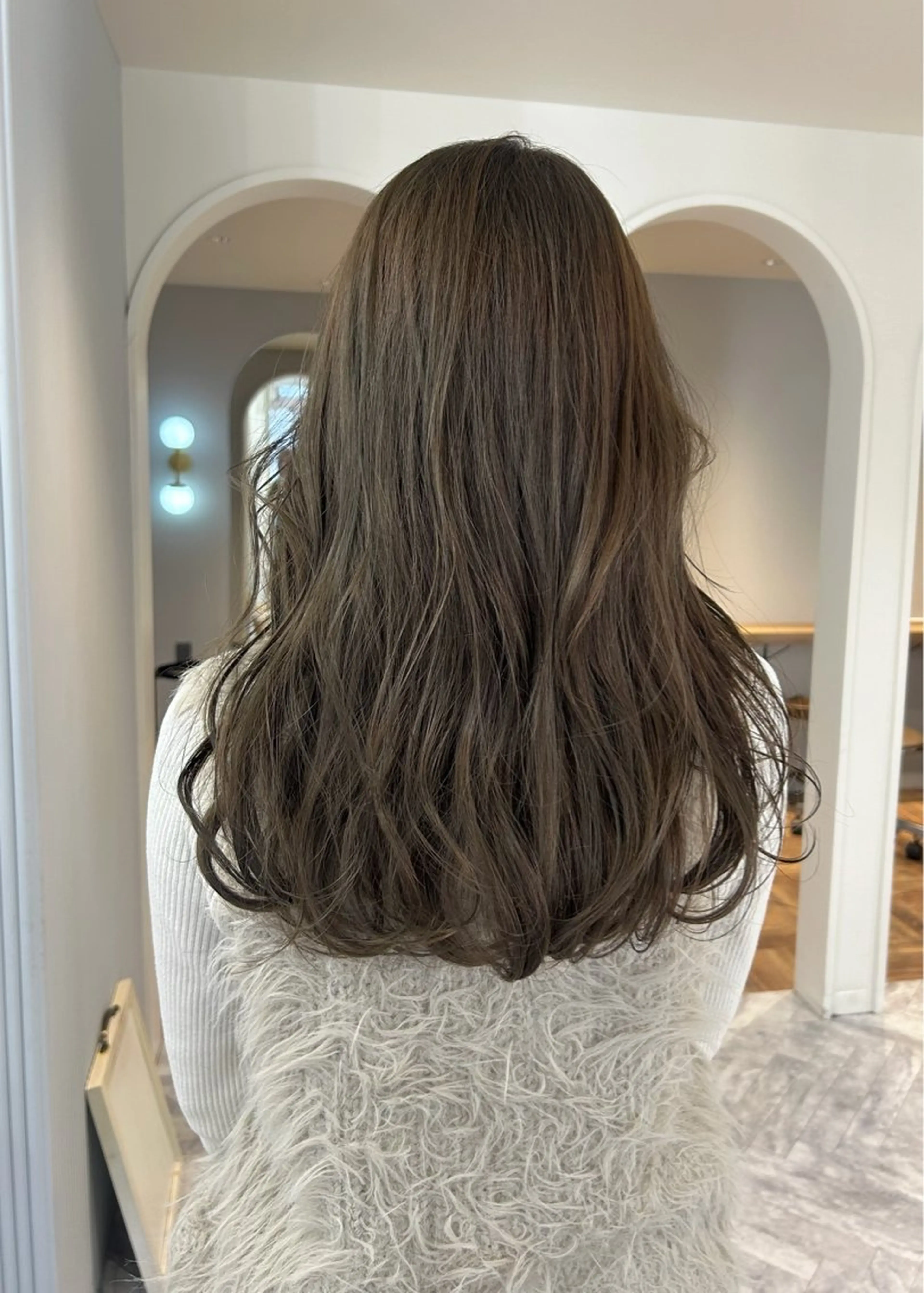 セミロング カラー カット ヘアカラー じゅわっと暖色カラー 🍊Moemiのヘアスタイル