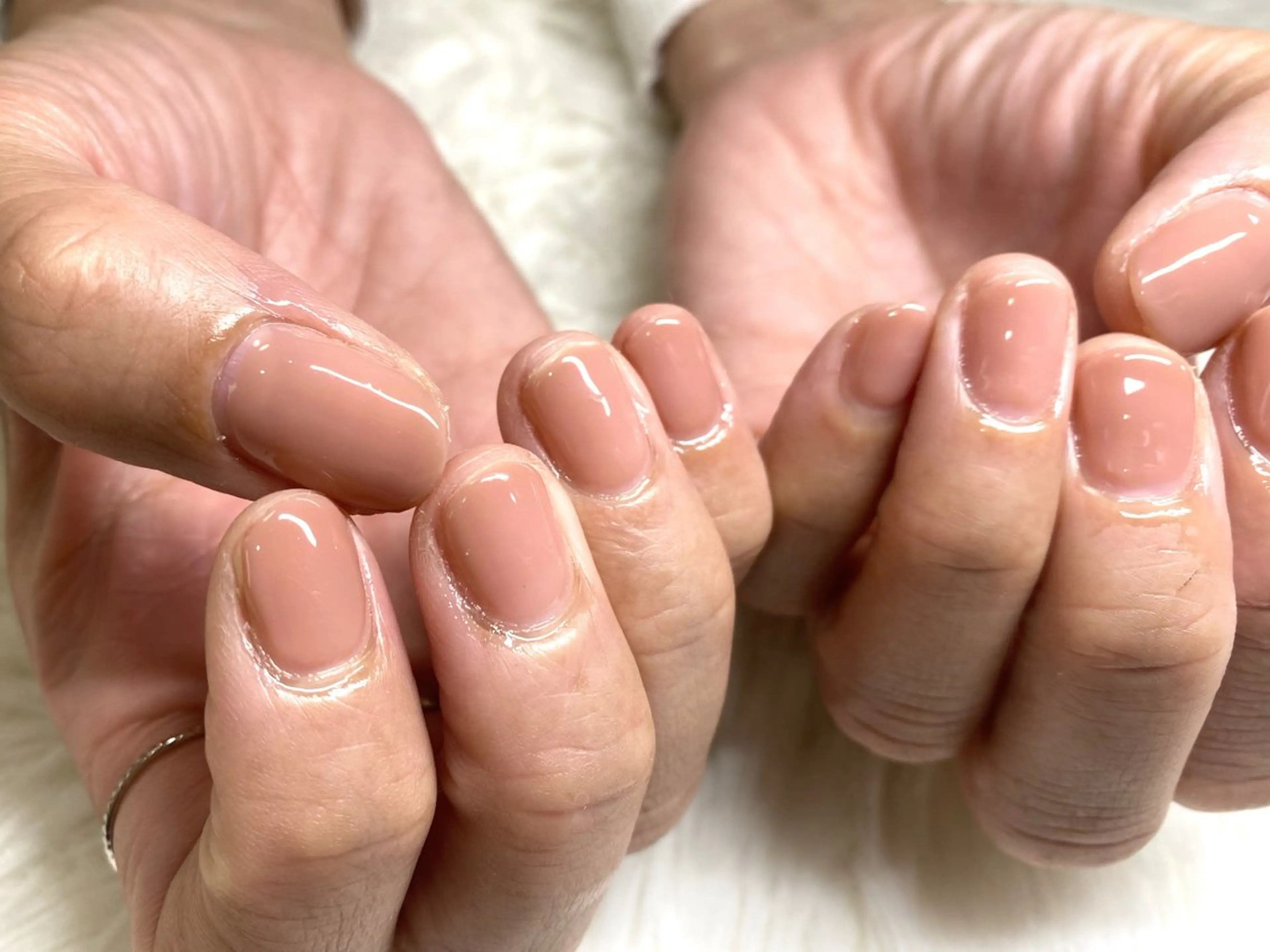 ネイル オフィスネイル ピンク シンプルネイル ViMORE あやのネイルデザイン