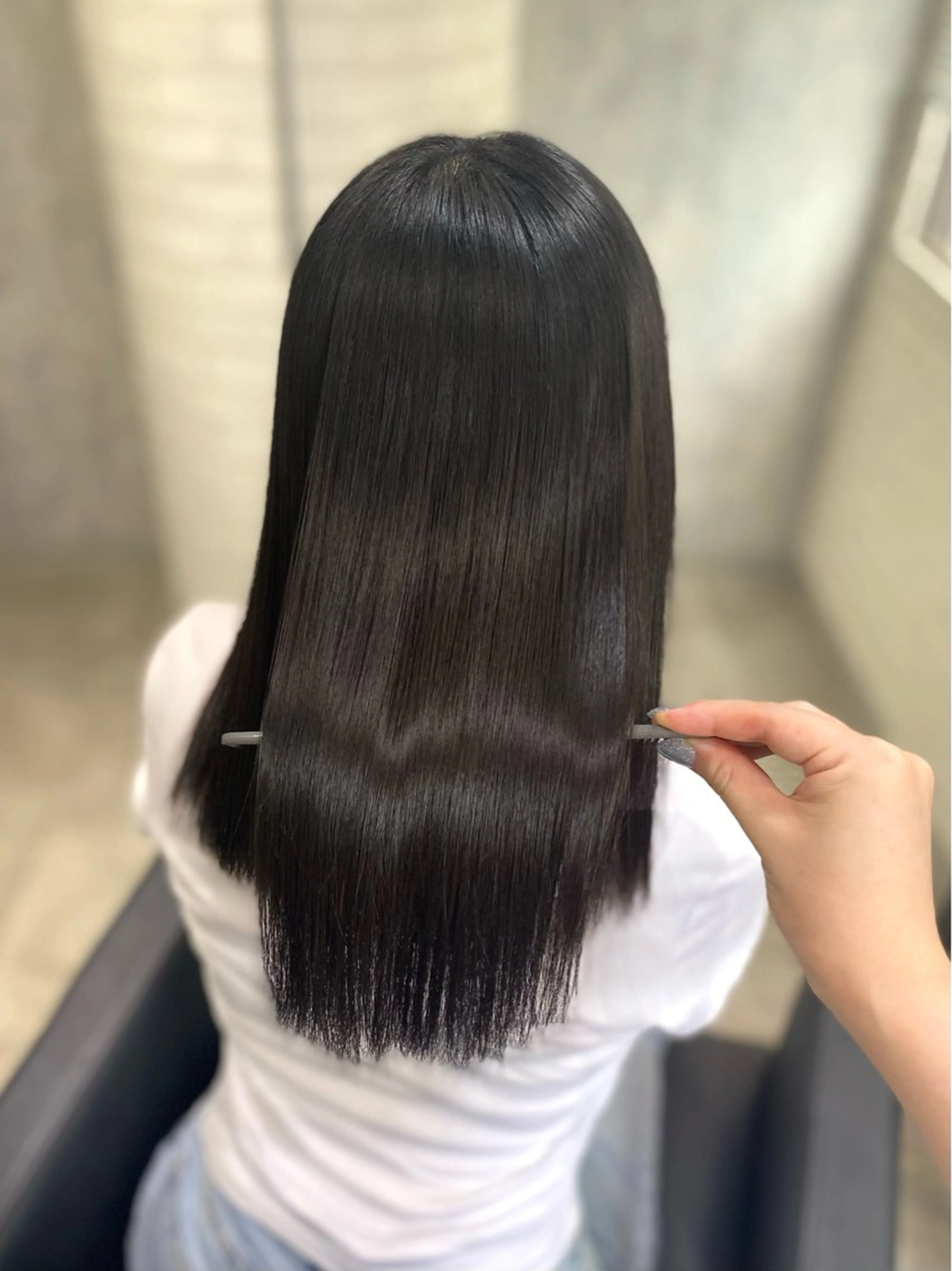 ロング カラー 透明感カラー カット ヘアカラー トリートメント shiori/透明感 /顔周り/髪質改善のヘアスタイル