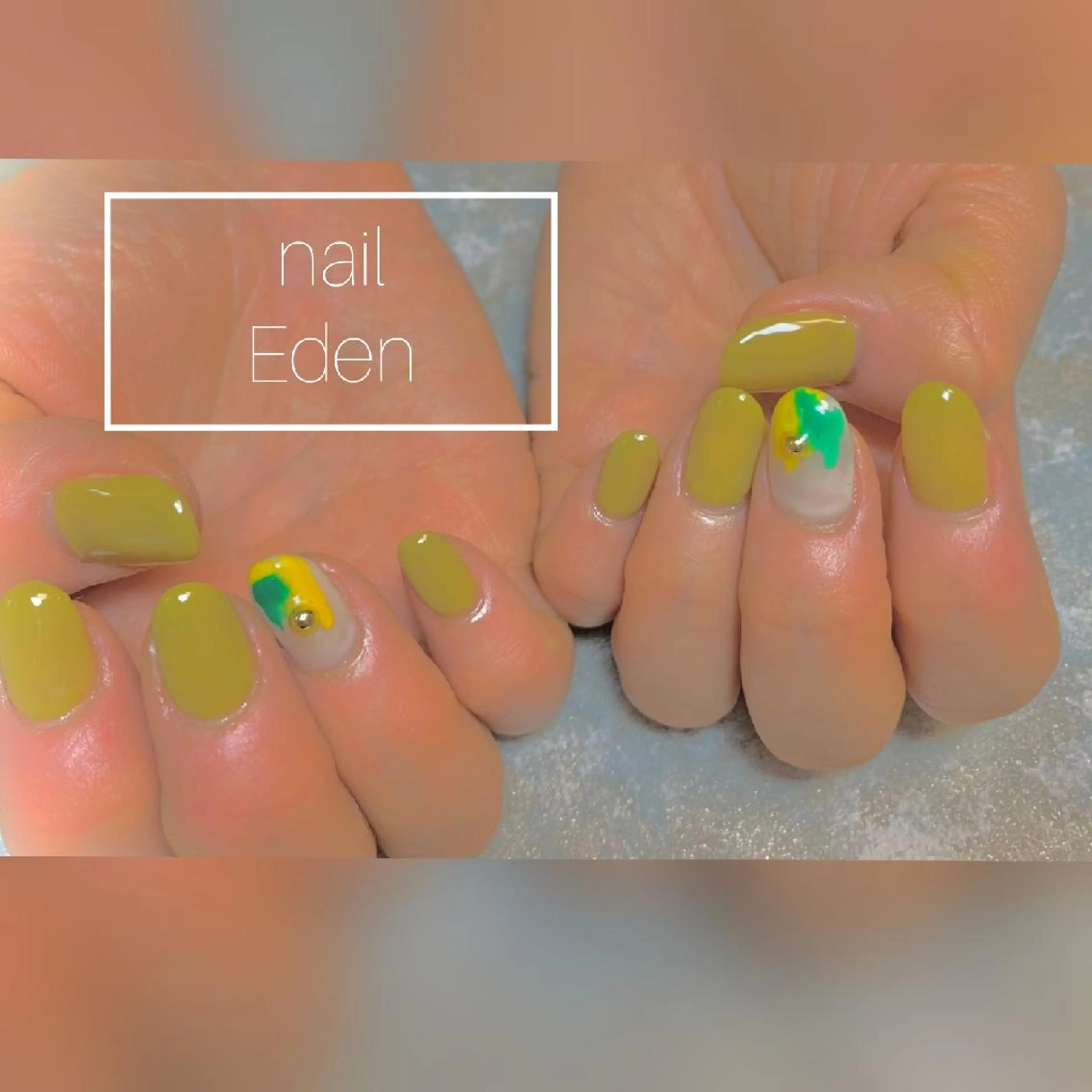 ネイル 持ち込み 春ネイル ハンドネイル ハンドケア Eden　private nail saron所属・Eden ♾️のネイルデザイン