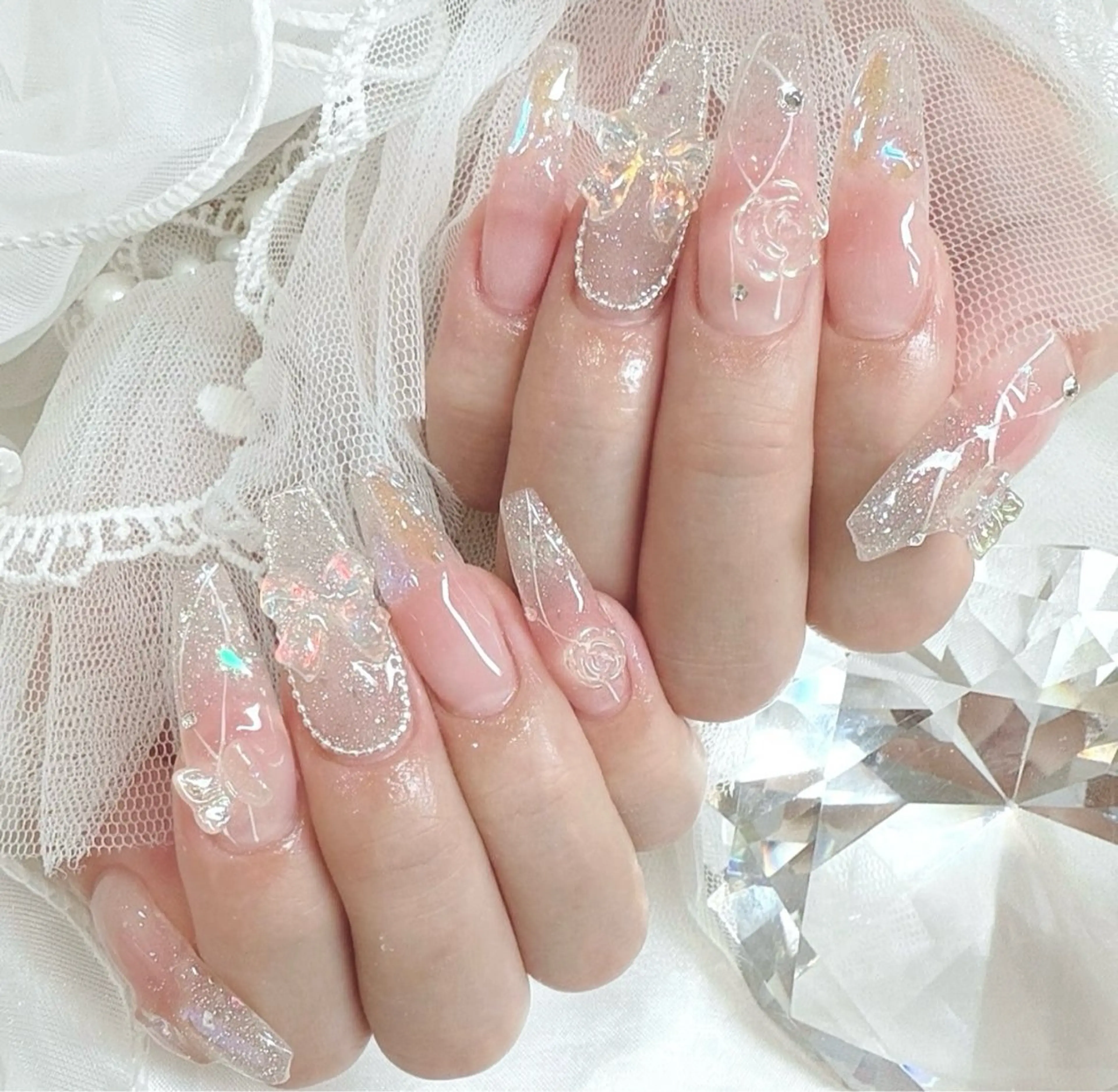 ネイル 長さ出し Mi nailsのネイルデザイン