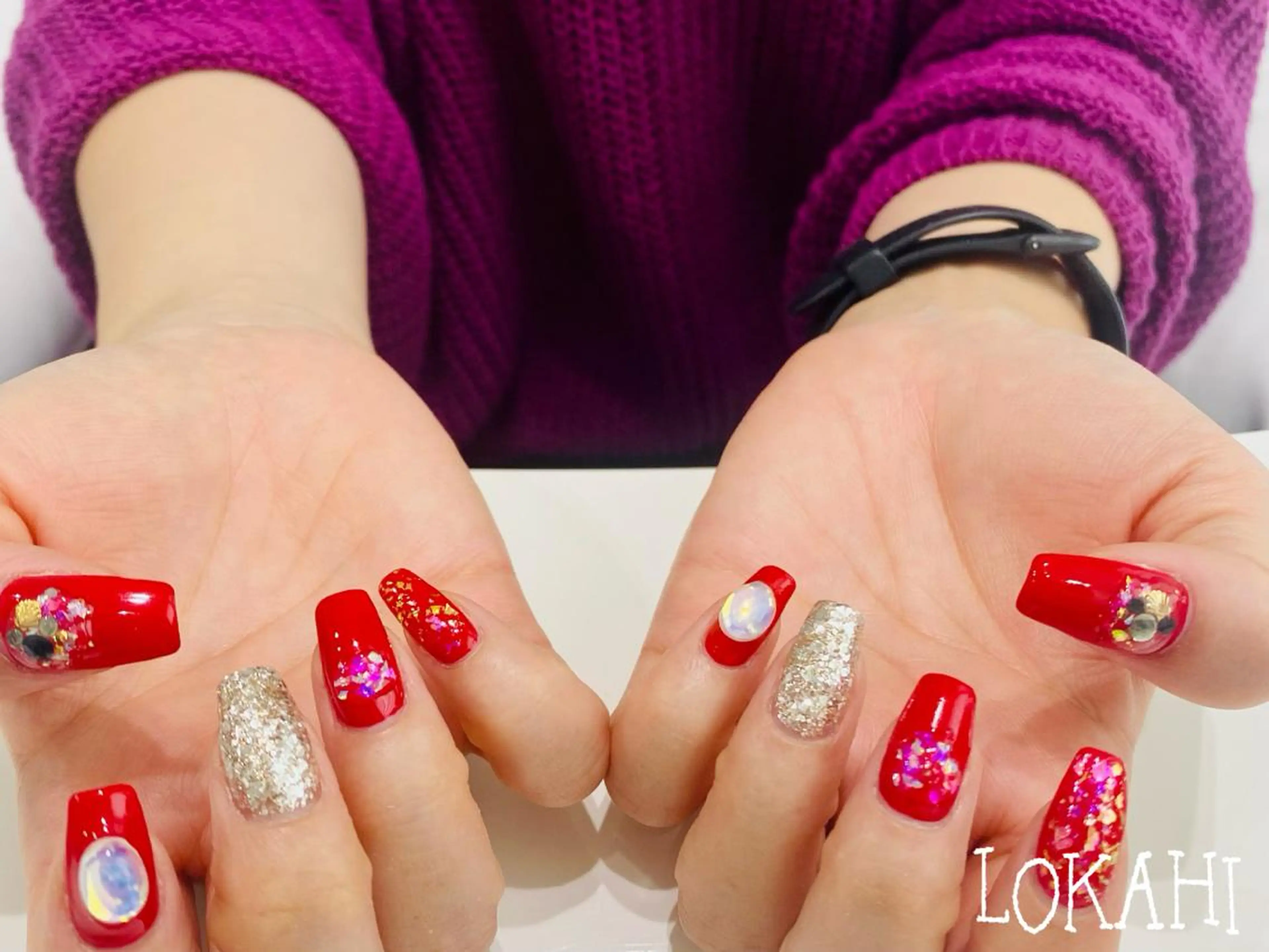 ネイル マツエク・マツパ アイブロウ 眉カラー パリジェンヌラッシュリフト 一重×まつ毛パーマ ワンホンマツエク アートネイル 13日3980円‼️ マグもデザインも◎のネイルデザイン