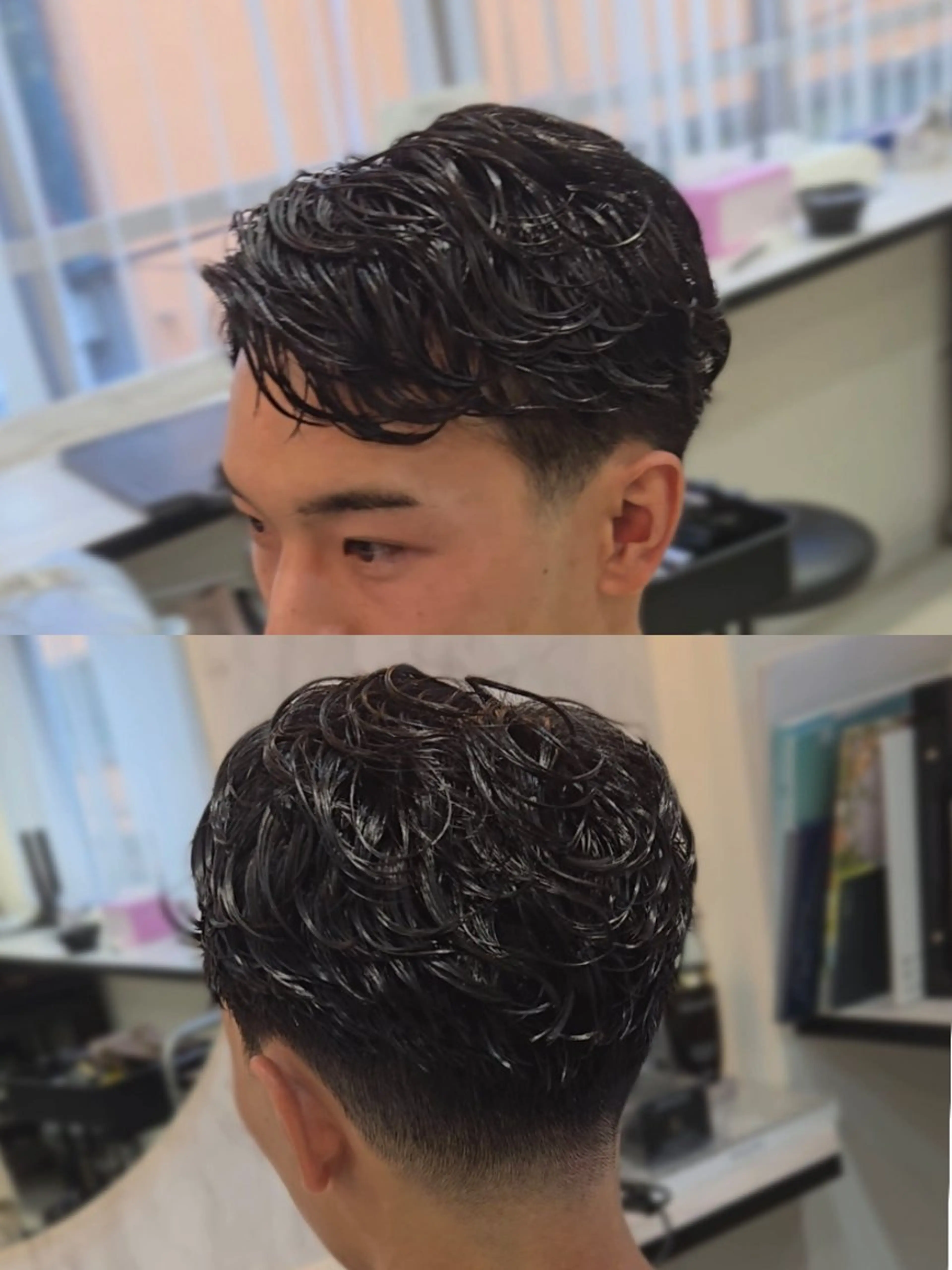 メンズ ミディアム フェードカット カット パーマ ヘアセット Lapis 名古屋駅前店所属・LEN名古屋/パーマ 海外ヘア/メンズ特化のヘアスタイル