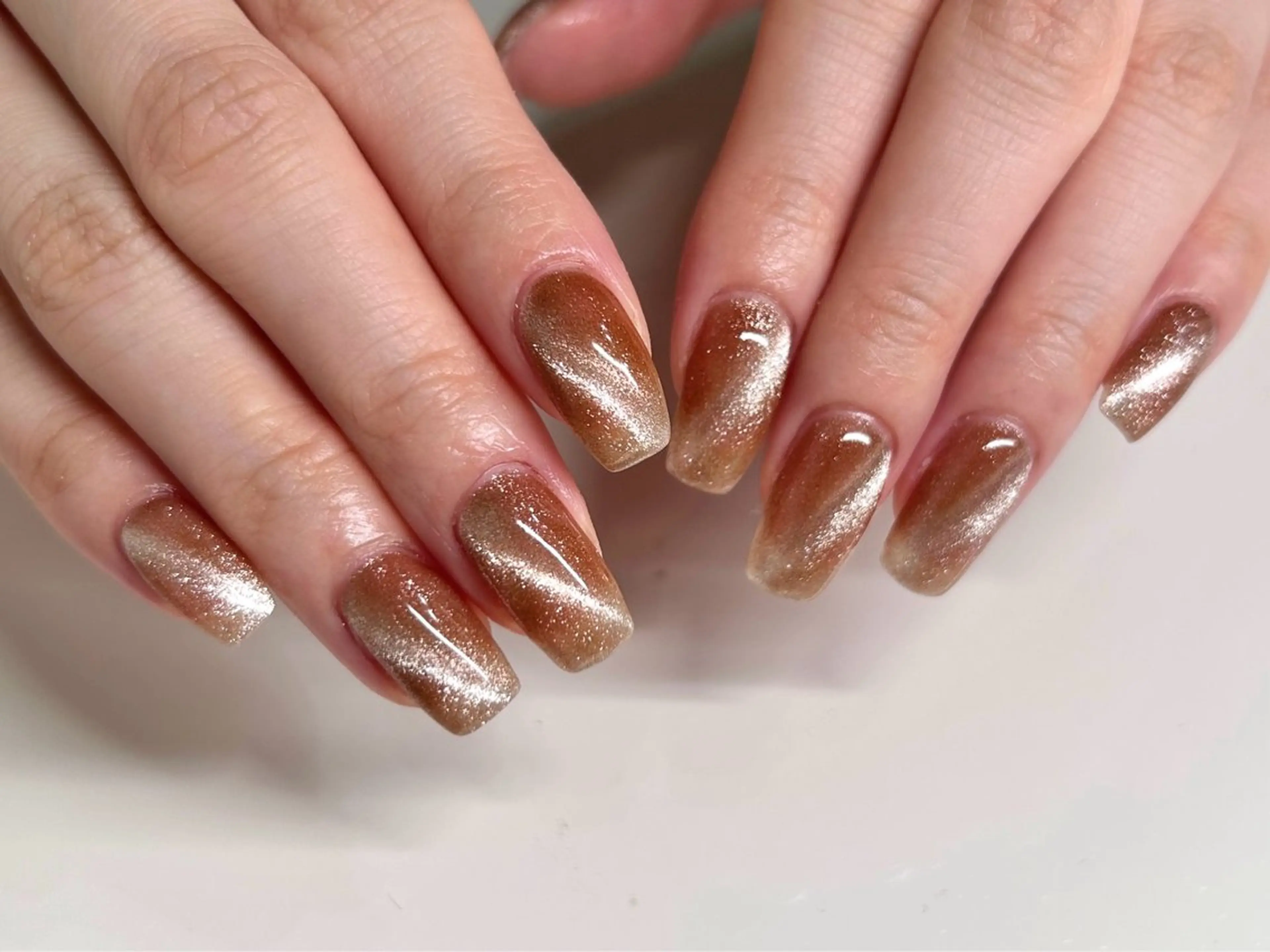 🤍✨hand マグネットorフラッシュネイル　オフなしの写真