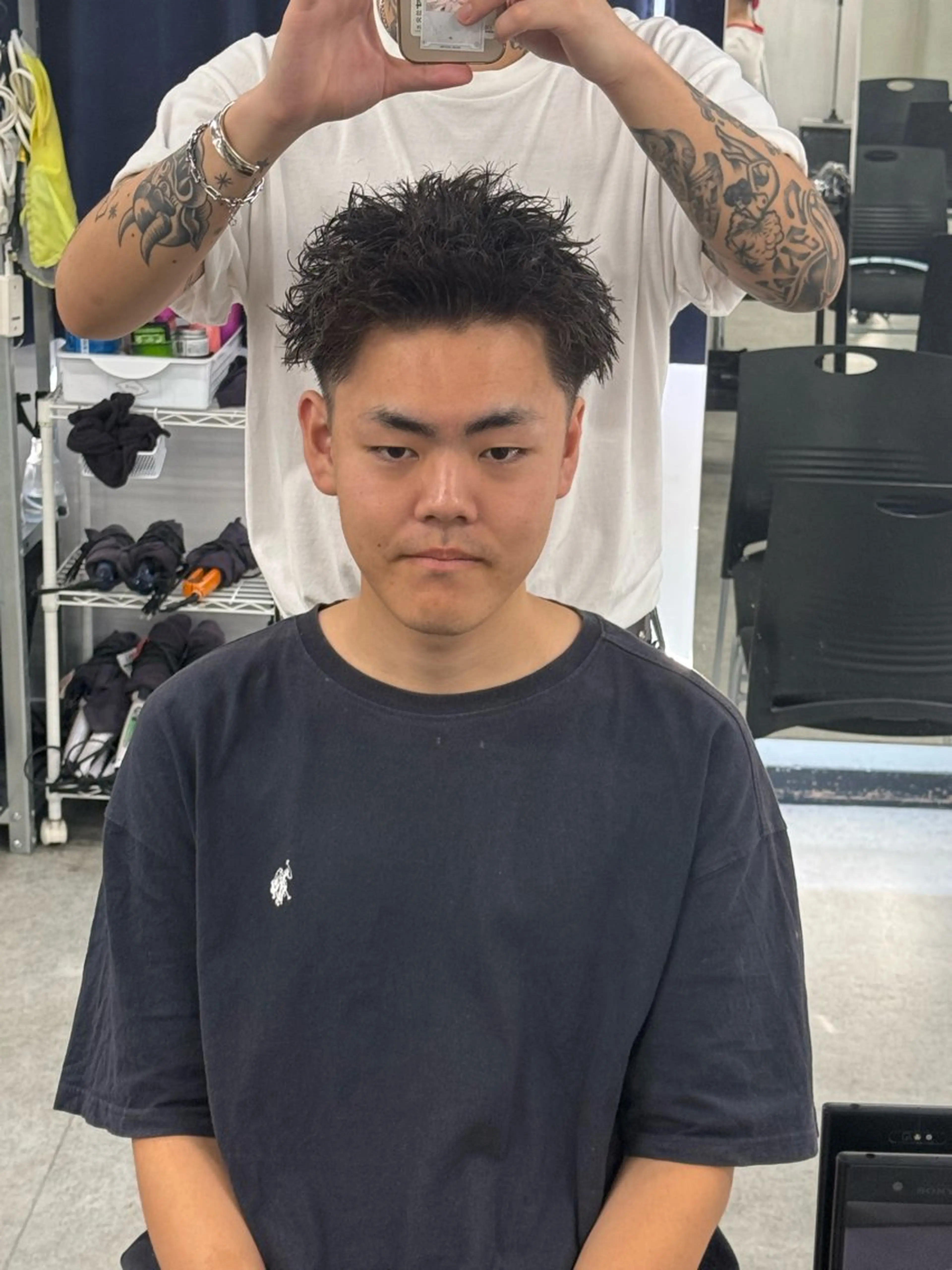 ショート パーマ メンズ クラシックスタイル 💈鈴木洵誠のヘアスタイル