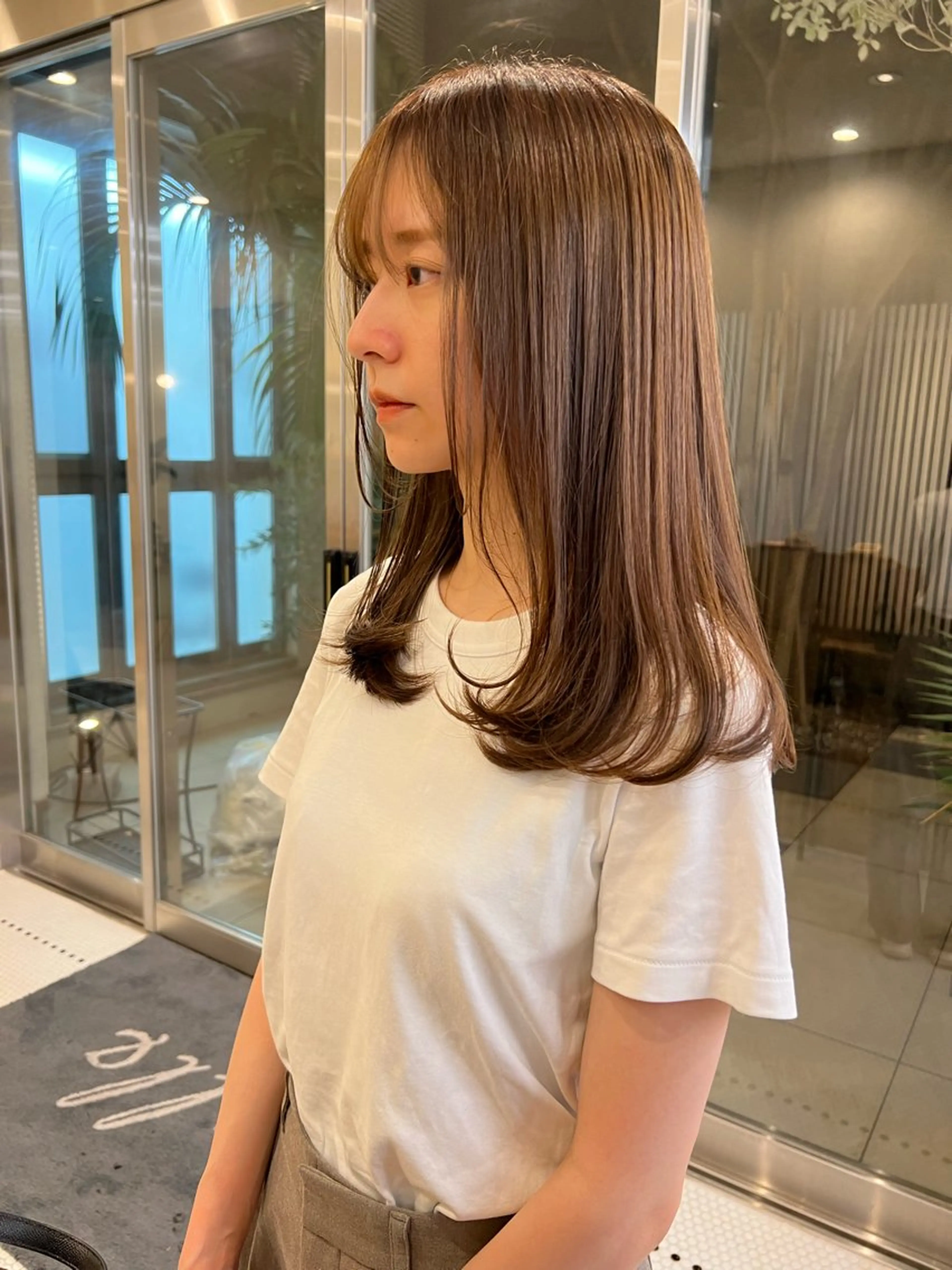 ロング カラー 韓国風ヘア レイヤーカット ロング カット belle   表参道　terrace所属・抜きっぱなしブロンド /ハイトーン/カナタのヘアスタイル