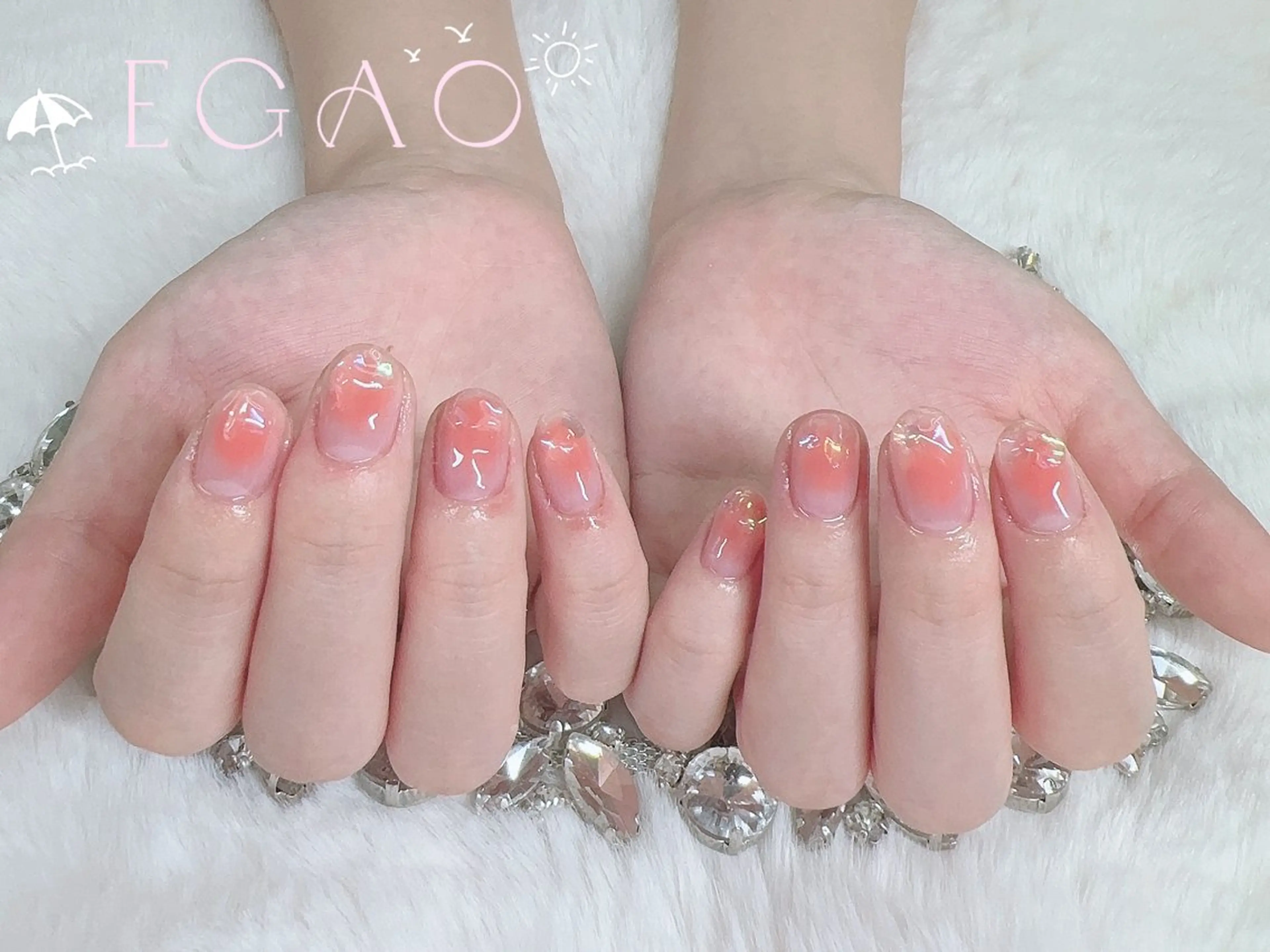 ネイル アートネイル フットネイル フレンチネイル ジェルネイル グラデーション ハンドネイル Egao Nail Salonのネイルデザイン