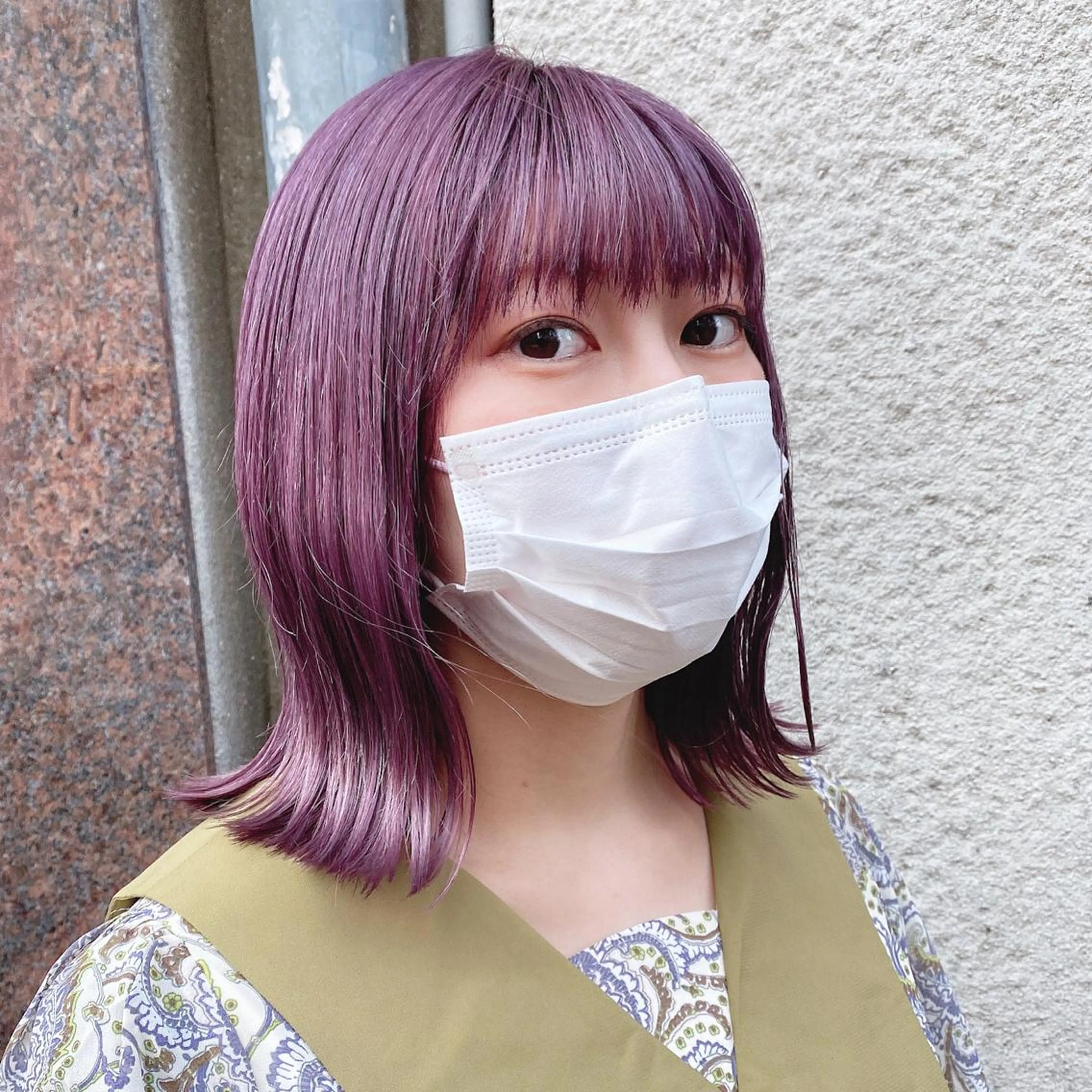 ショート カラー ブリーチ ケアブリーチ グレージュ ハイトーンカラー ラベンダーカラー カット ヘアカラー トリートメント ヘッドスパ 木原良 (キハラ リョウ)のヘアスタイル