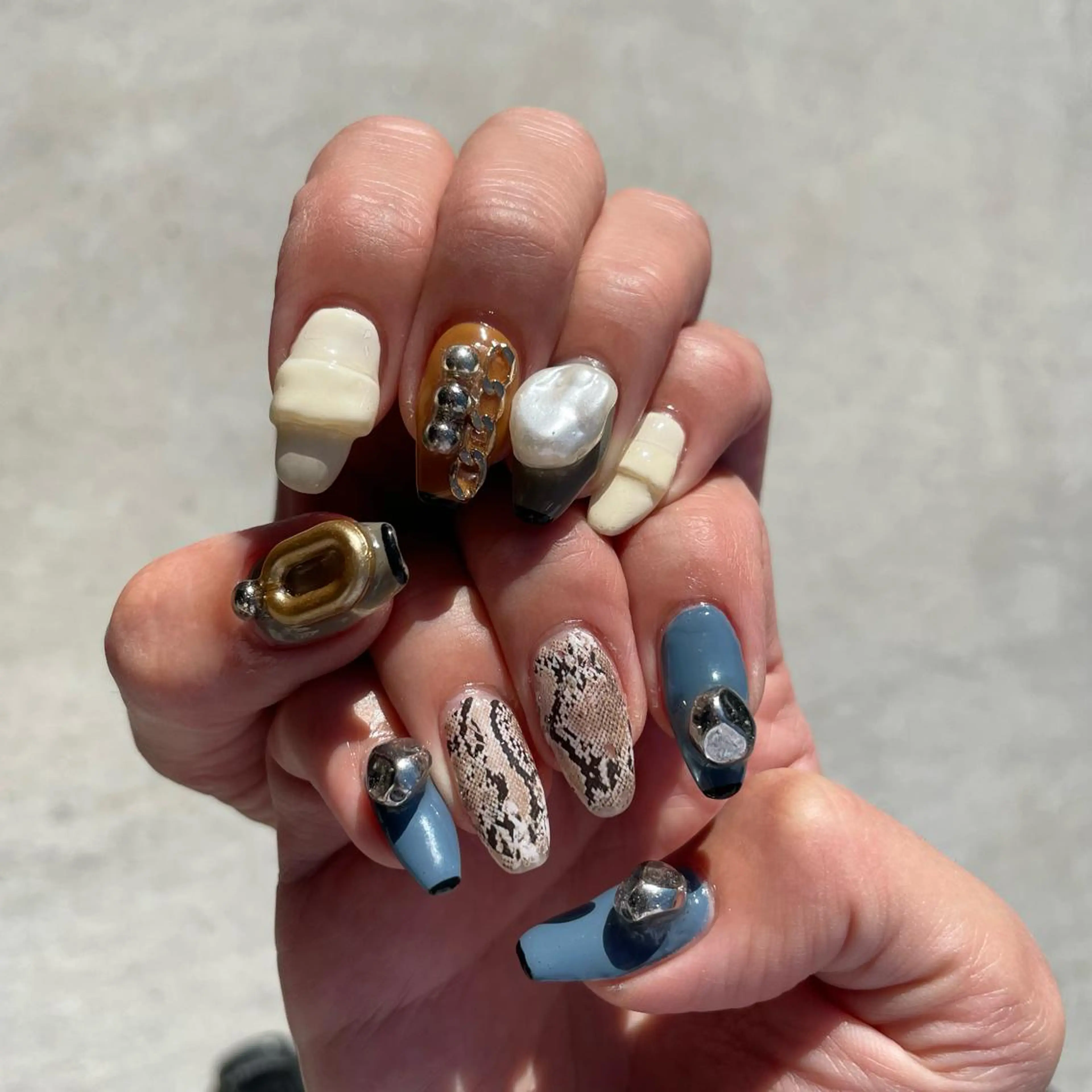 ネイル ハンドネイル Sea  nail by emaのネイルデザイン