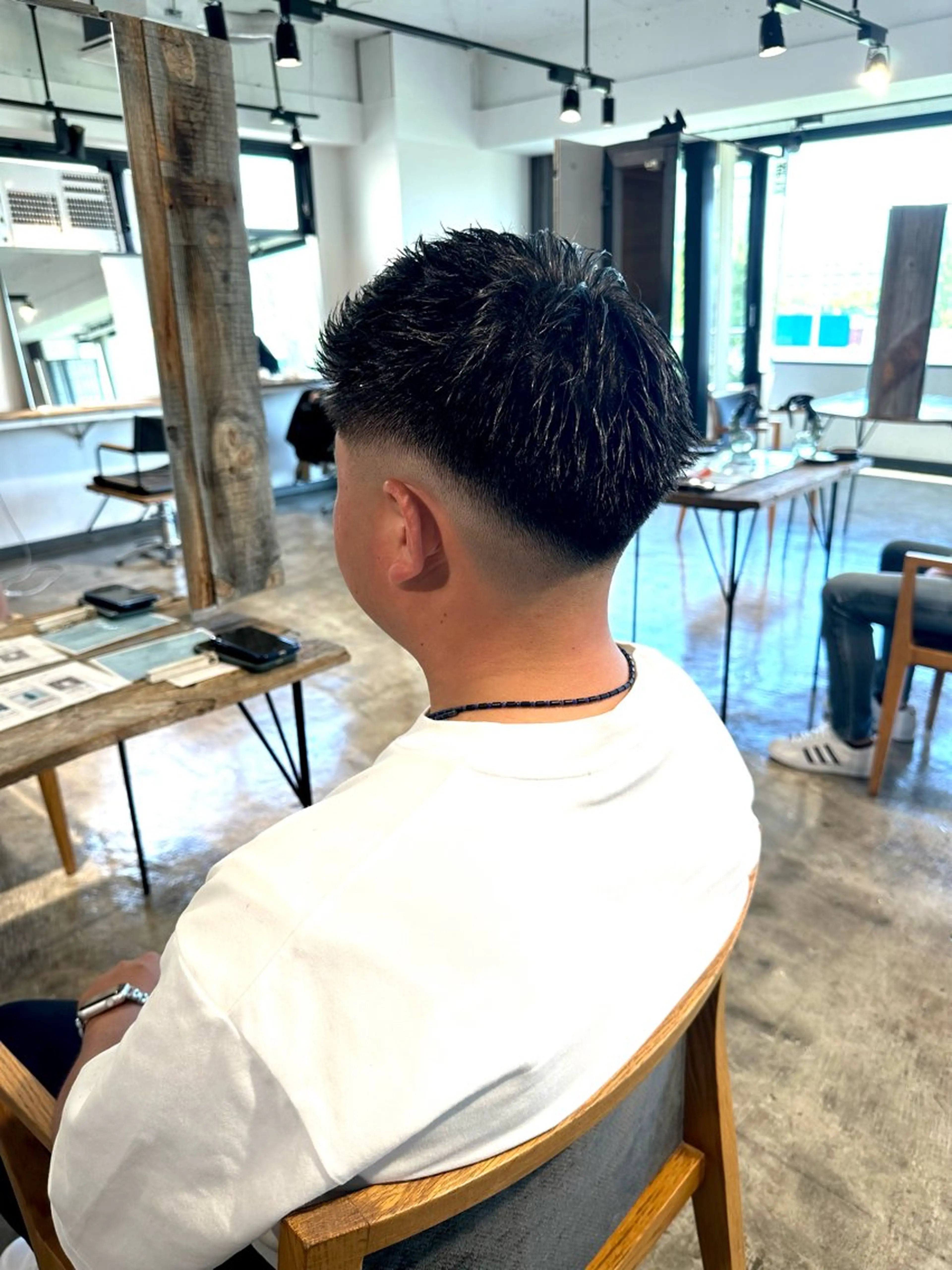 メンズ ビジネス フェードカット マッシュ メンズパーマ スキンフェード カット 骨格補正施術/メンズ 専門美容師/YUYAのヘアスタイル