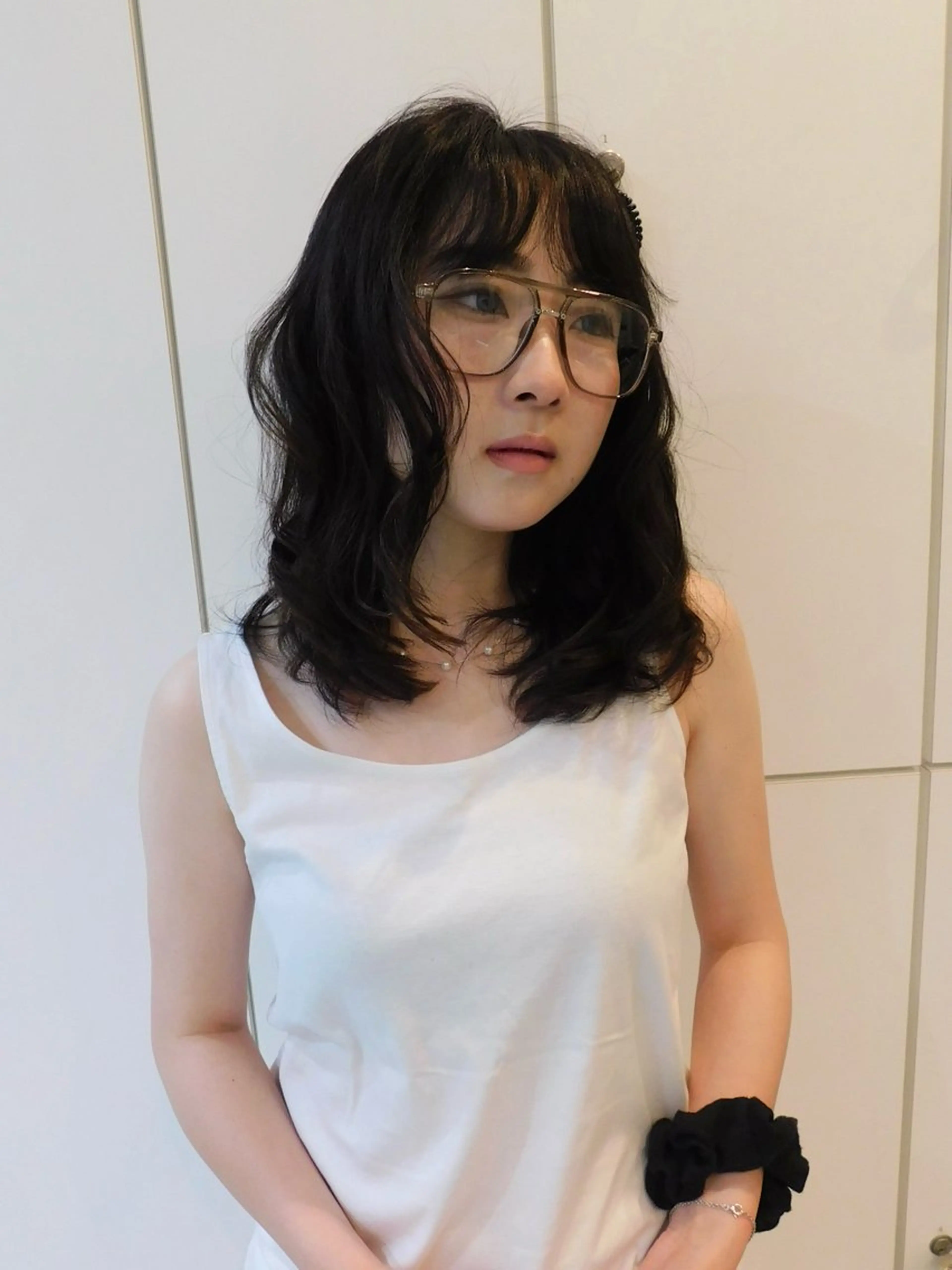 ミディアム パーマ カット パーマ neneka レイヤーカット🍀のヘアスタイル