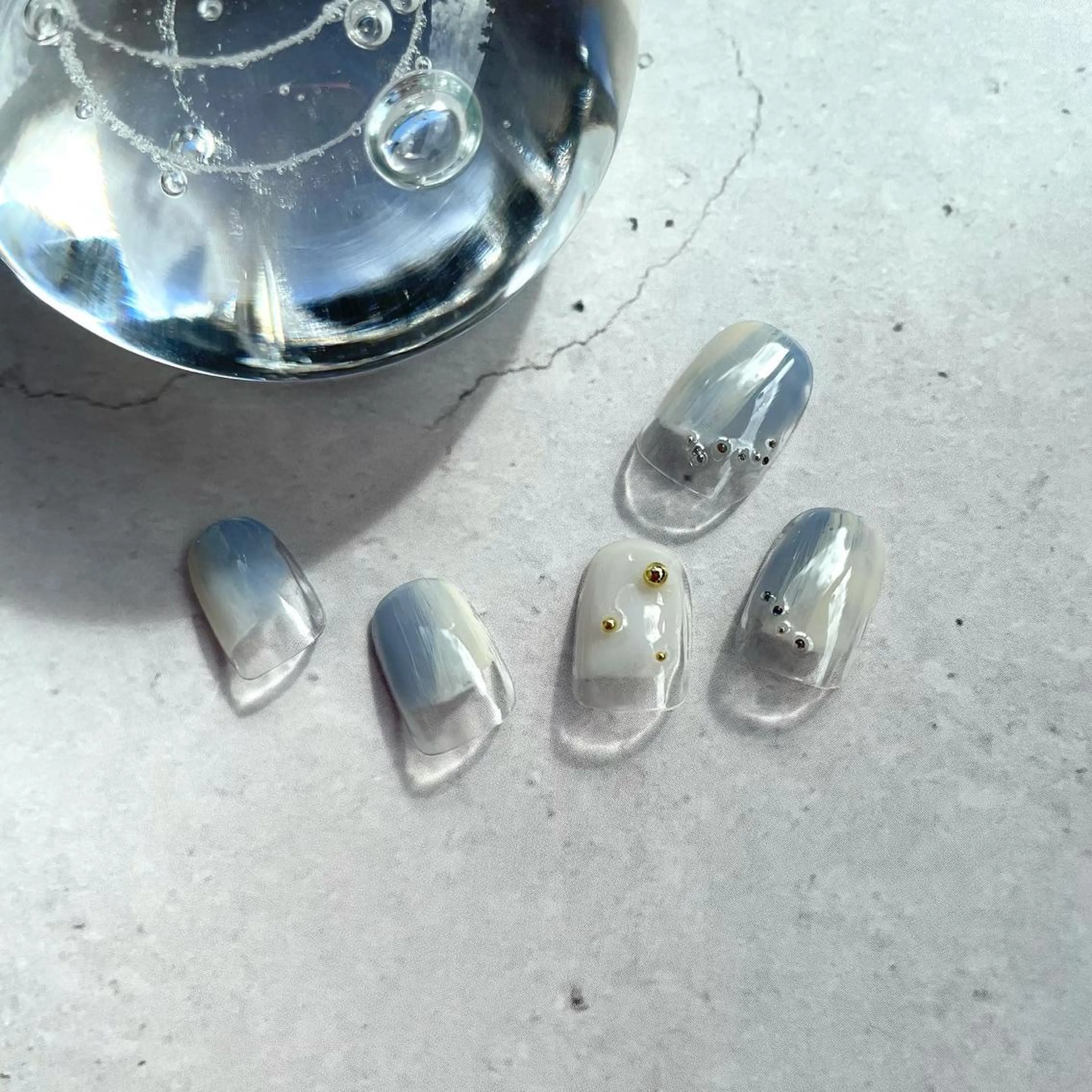 ネイル アートネイル カジュアル ニュアンスネイル ショートネイル シンプルネイル ハンドネイル kanako nail所属・popolina kanakoのネイルデザイン