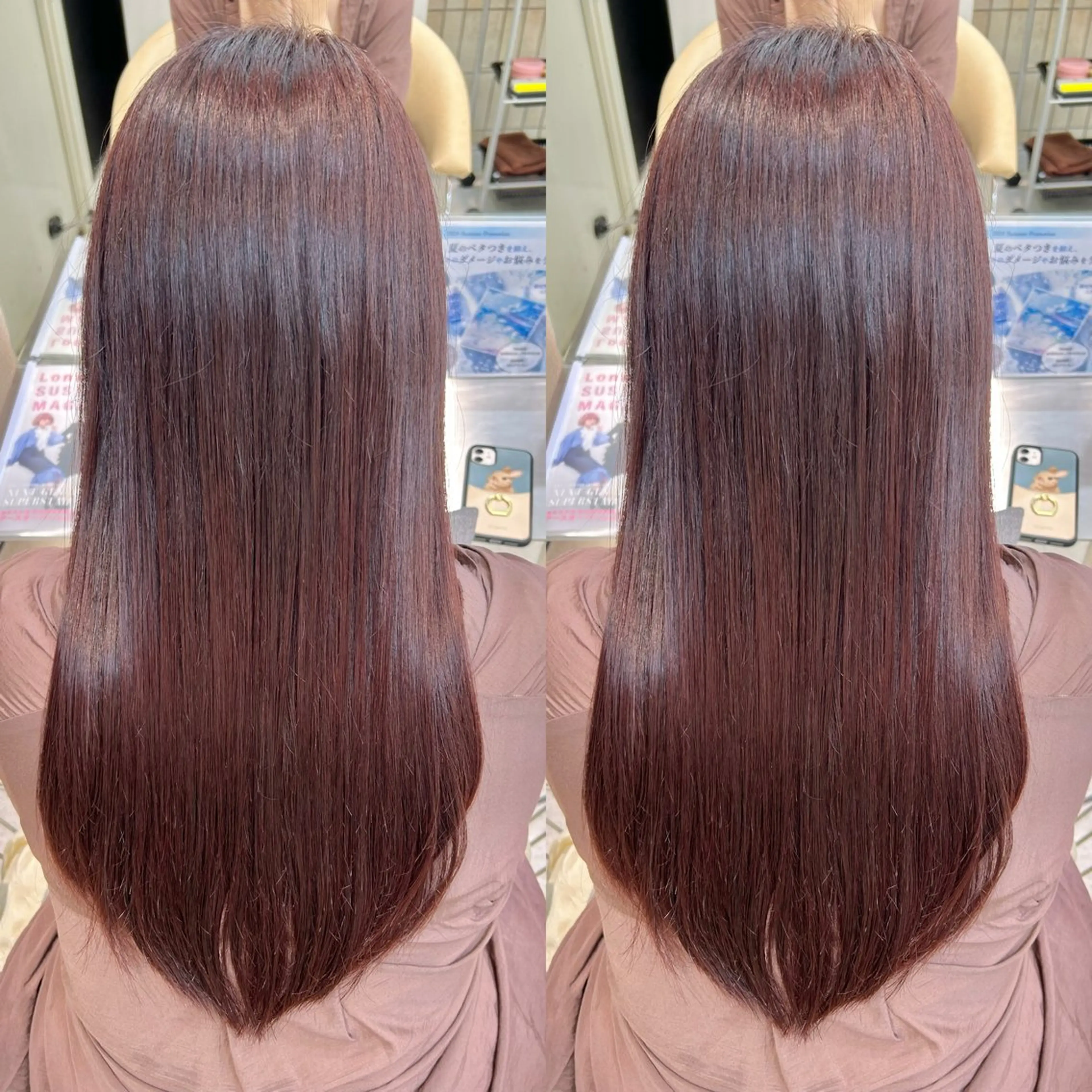 カラー ピンクカラー 暖色カラ-ෆ˚顔周り 🎀ོ白岩亜実🎀ོのヘアスタイル