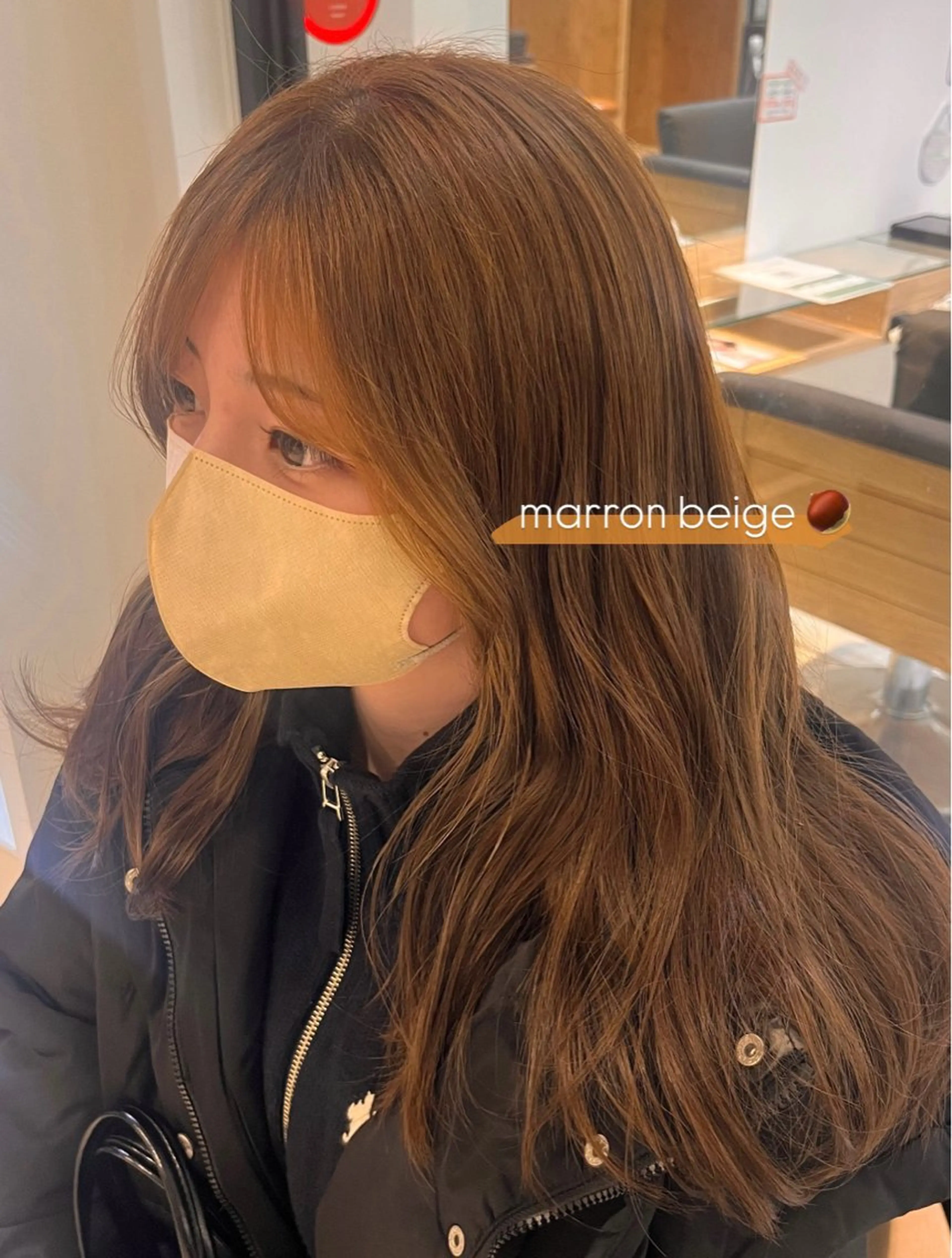 カラー ベージュカラー ヘアカラー 田中 もも🍑のヘアスタイル