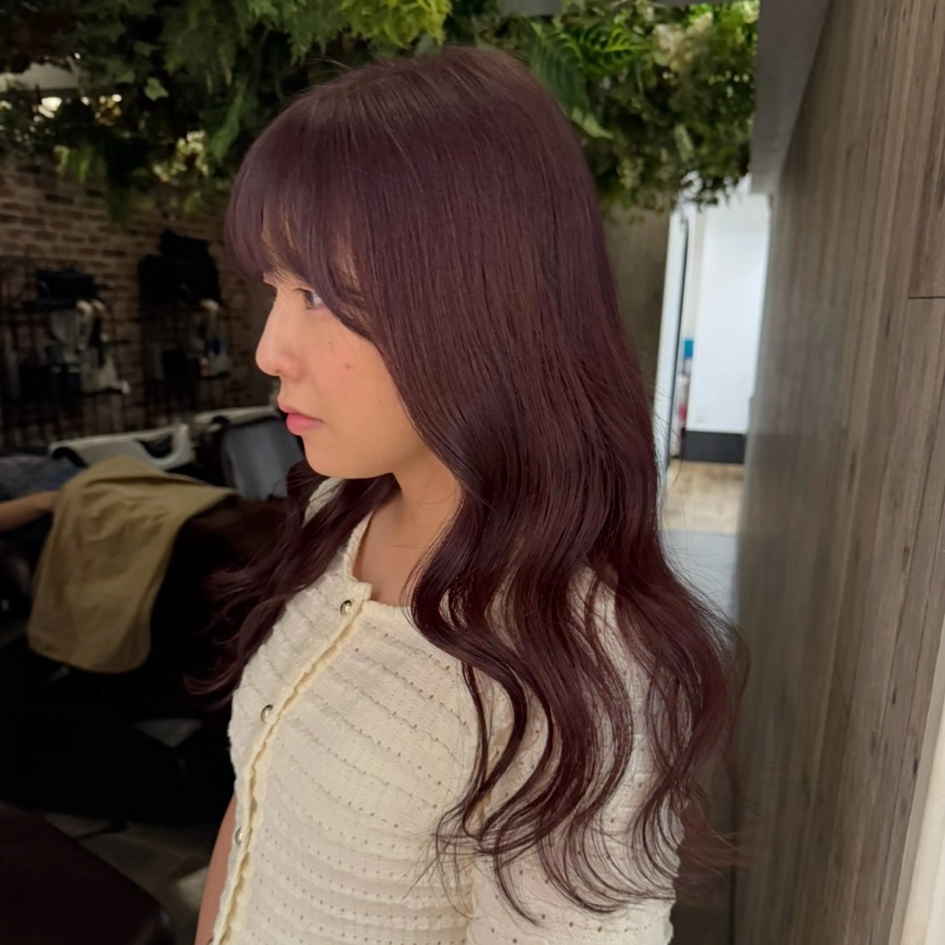 ロング カラー ヘアアレンジ ピンクカラー ヘアカラー トリートメント あおい 🍒暖色カラーのヘアスタイル