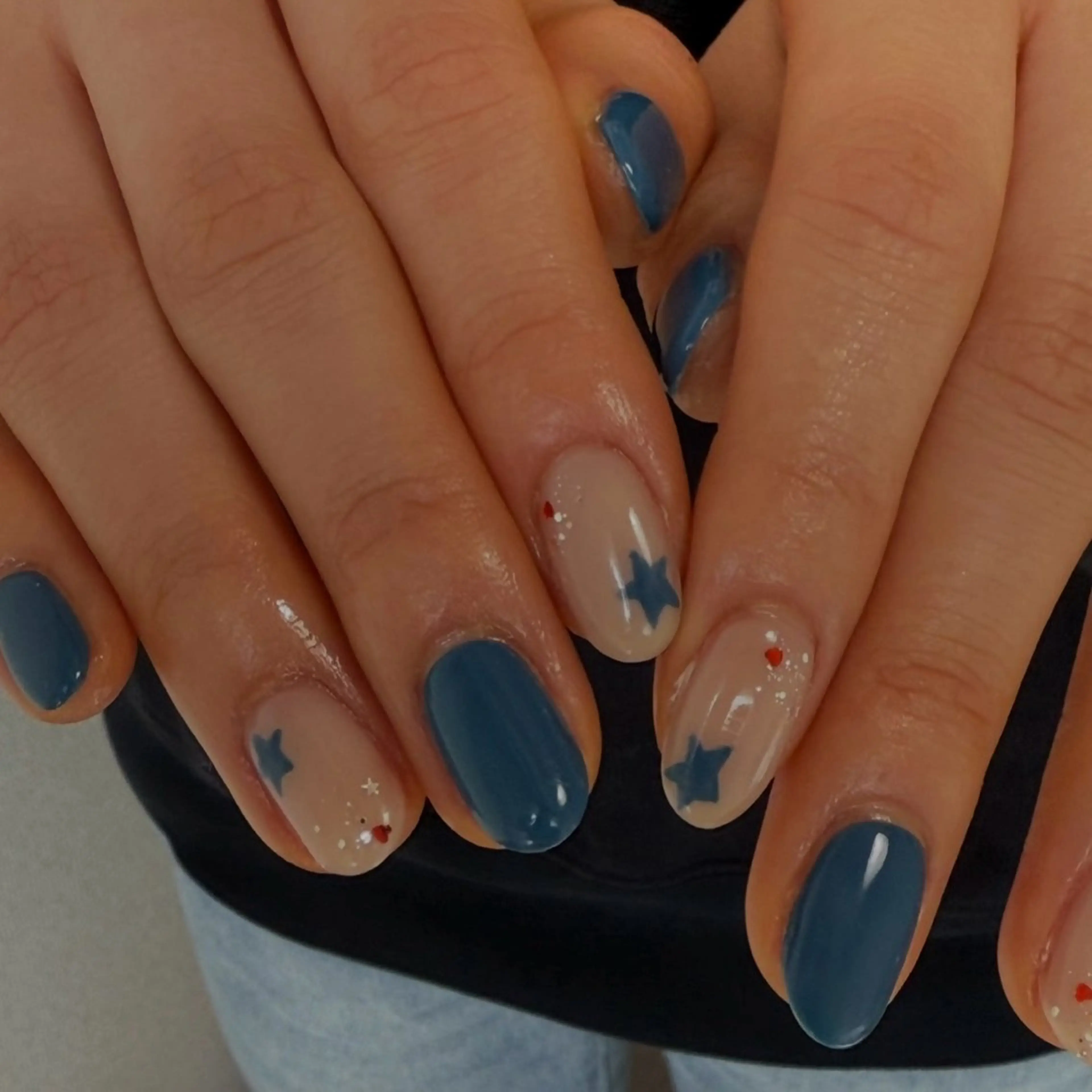 ネイル ブルー ハンドネイル Black sheep.所属・Fujimori .のネイルデザイン