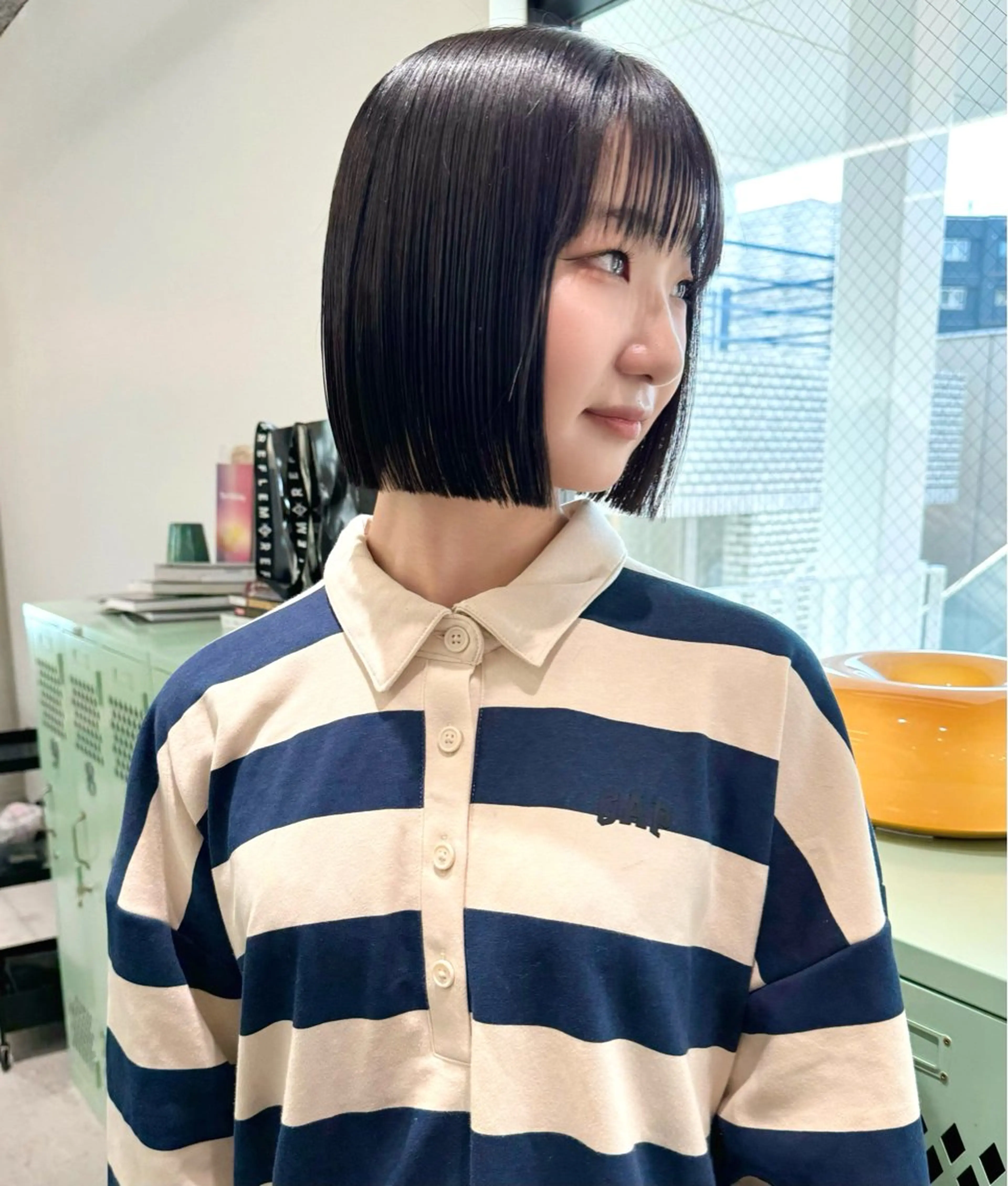 ショート ボブ タンバルモリ 韓国風ヘア 外ハネヘア カット ヘアカラー トリートメント hollo渋谷所属・タッセルボブ /DAIKIのヘアスタイル