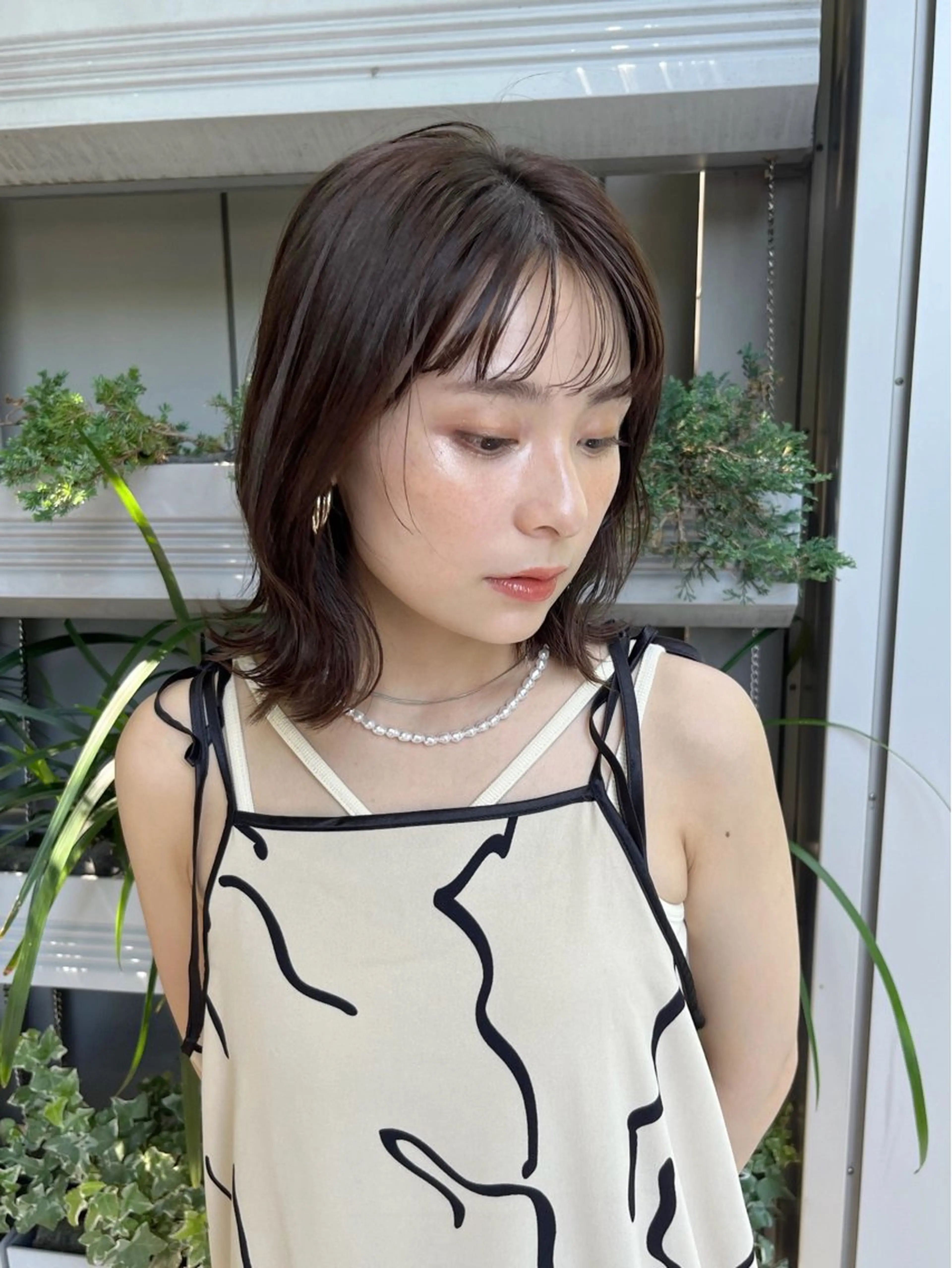 ミディアム 🫧オリーブカラー/ 酸性縮毛矯正銀座🫧のヘアスタイル