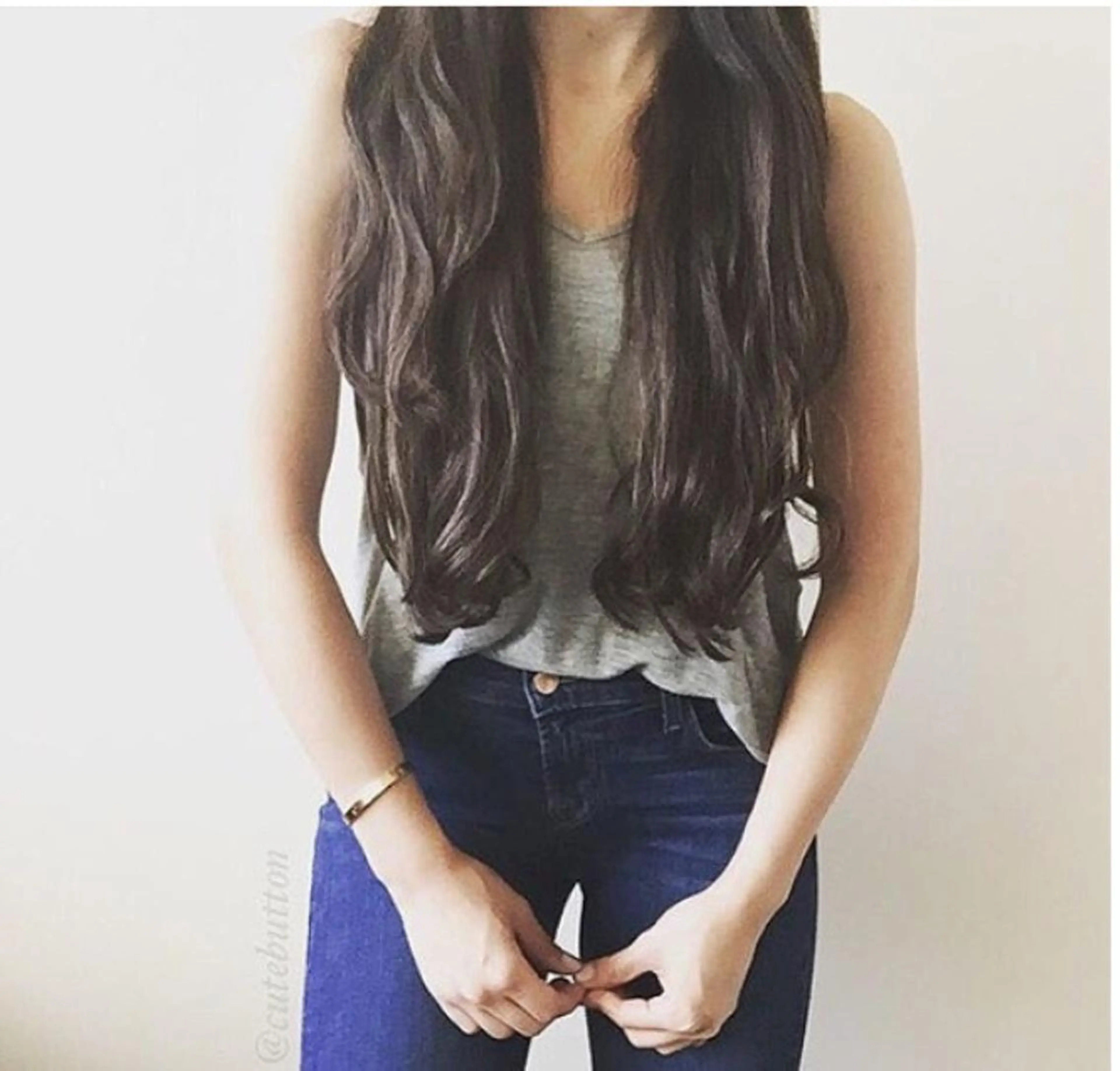 セミロング カラー チビ編み込みエクステ シールEXどぅ〜すのヘアスタイル