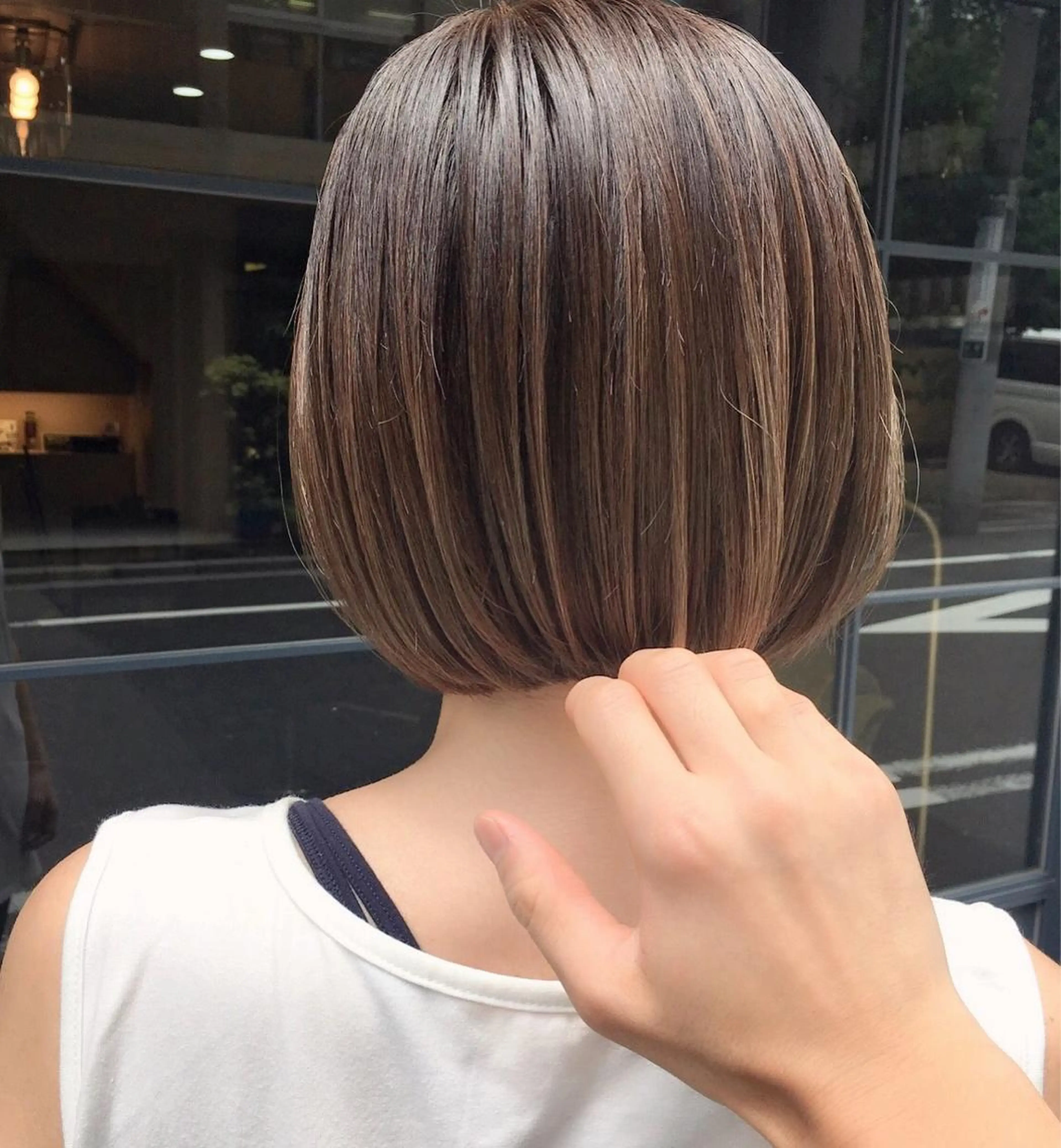 ショート カラー ハイライトカラー ボブ ハイライト tender所属・tender hair salonのヘアスタイル