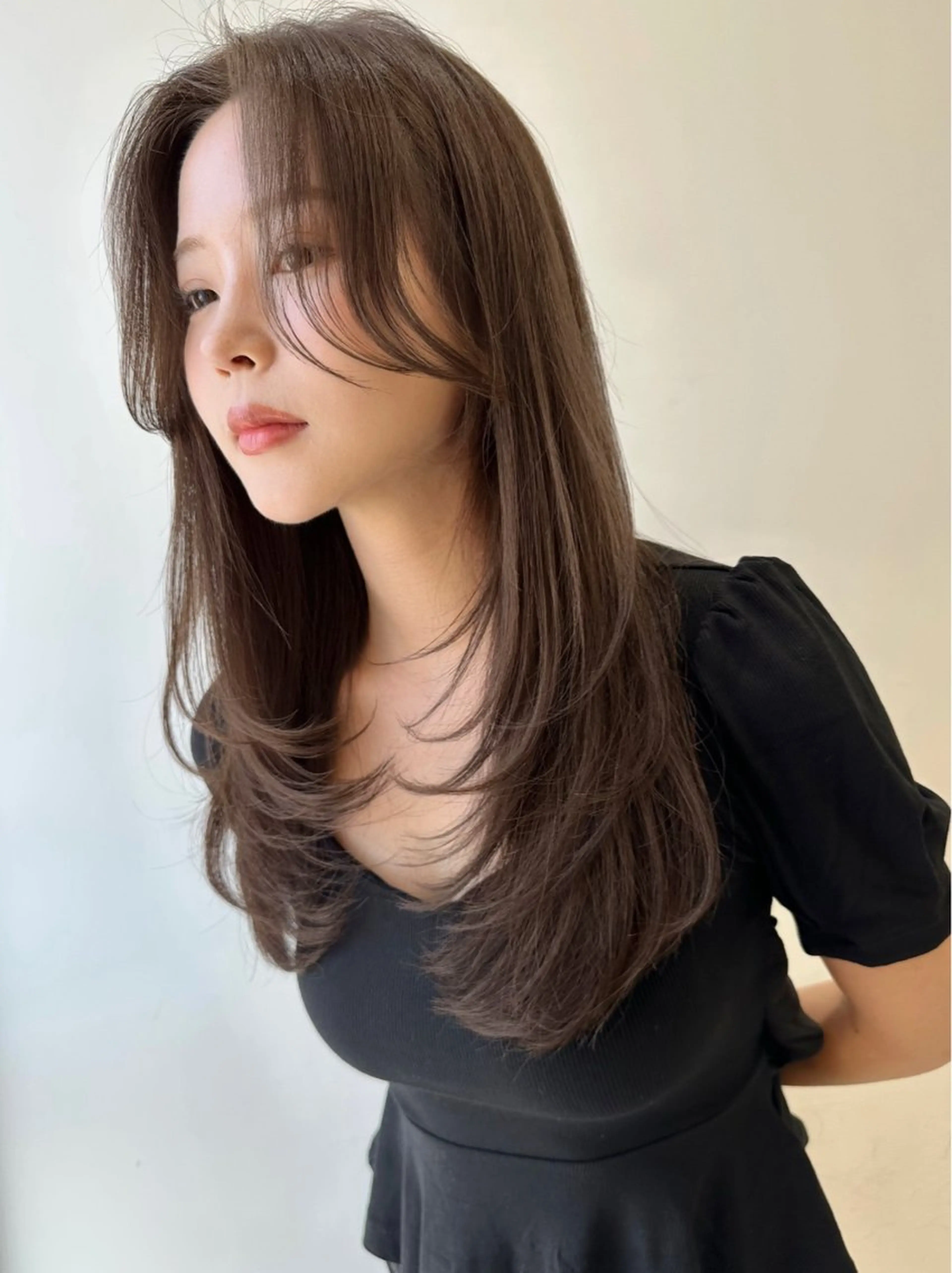 ロング カラー 似合わせカット カット ヘアカラー トリートメント レイヤー/髪質改善 Lond ambreのヘアスタイル