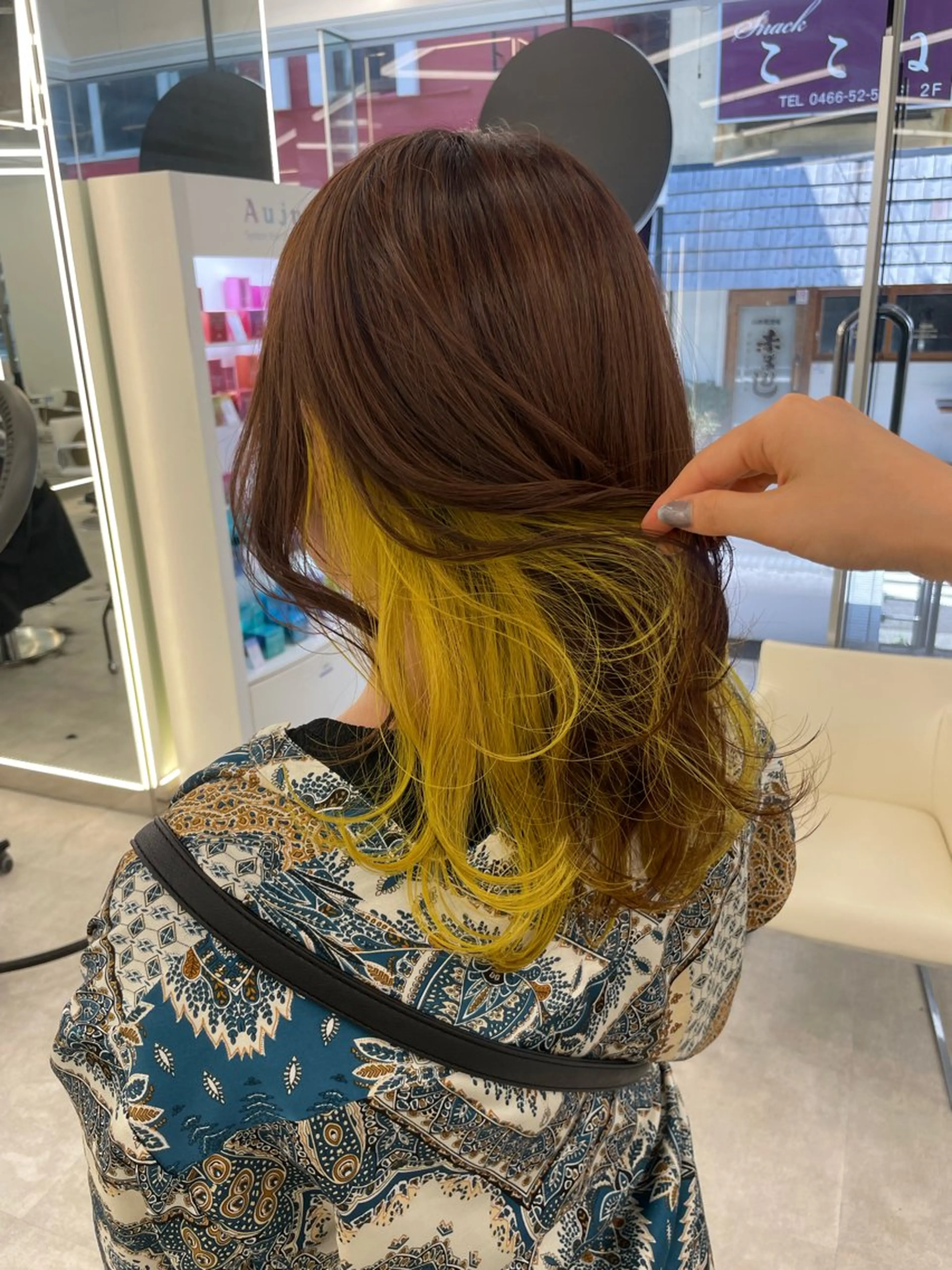 セミロング カラー ヘアアレンジ ヘアカラー トリートメント 【Sweep】おじま のぞみのヘアスタイル