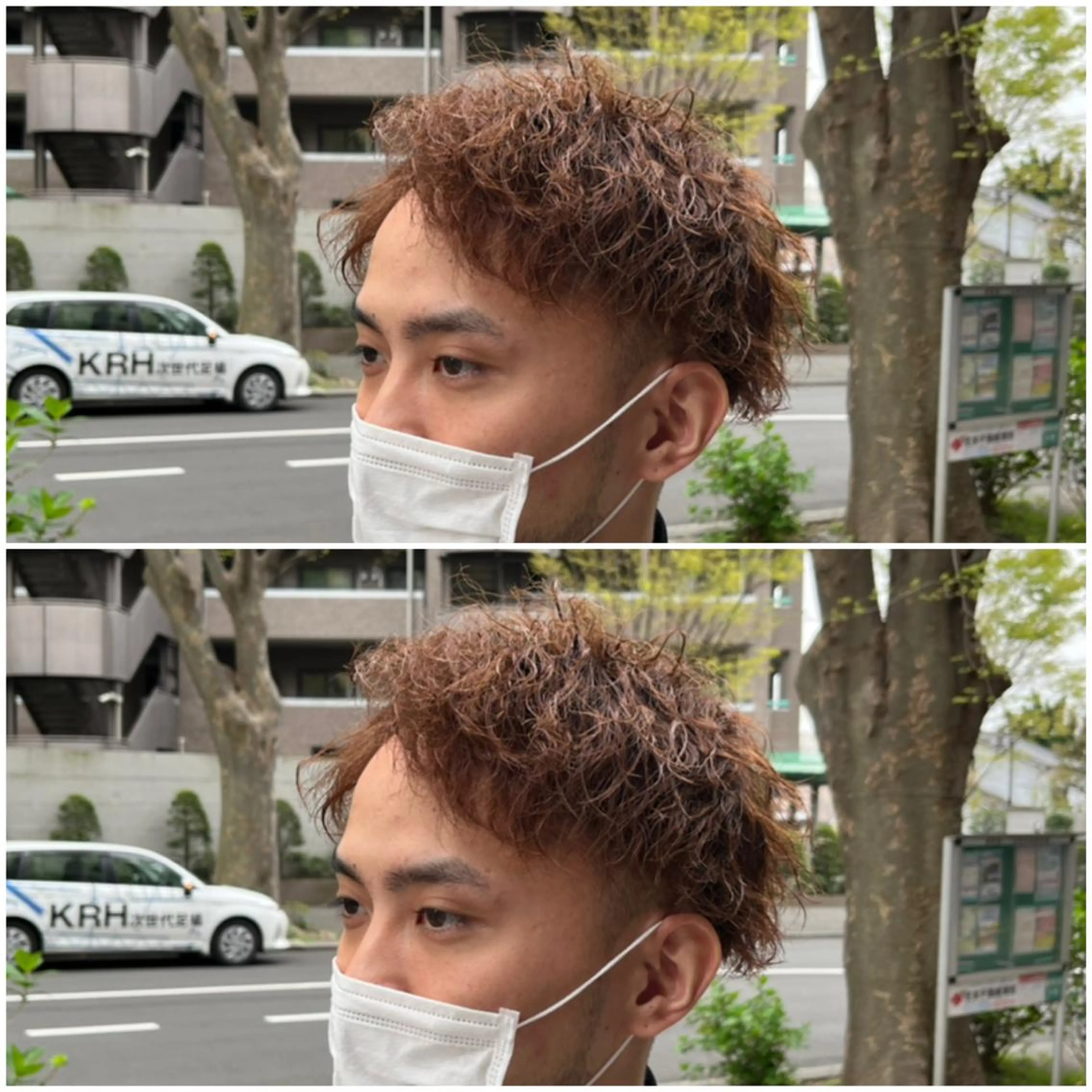 ショート パーマ メンズ アップバング ショートヘア カット パーマ 韓国風メンズ/毛流れ ヘアなら須田龍世のヘアスタイル