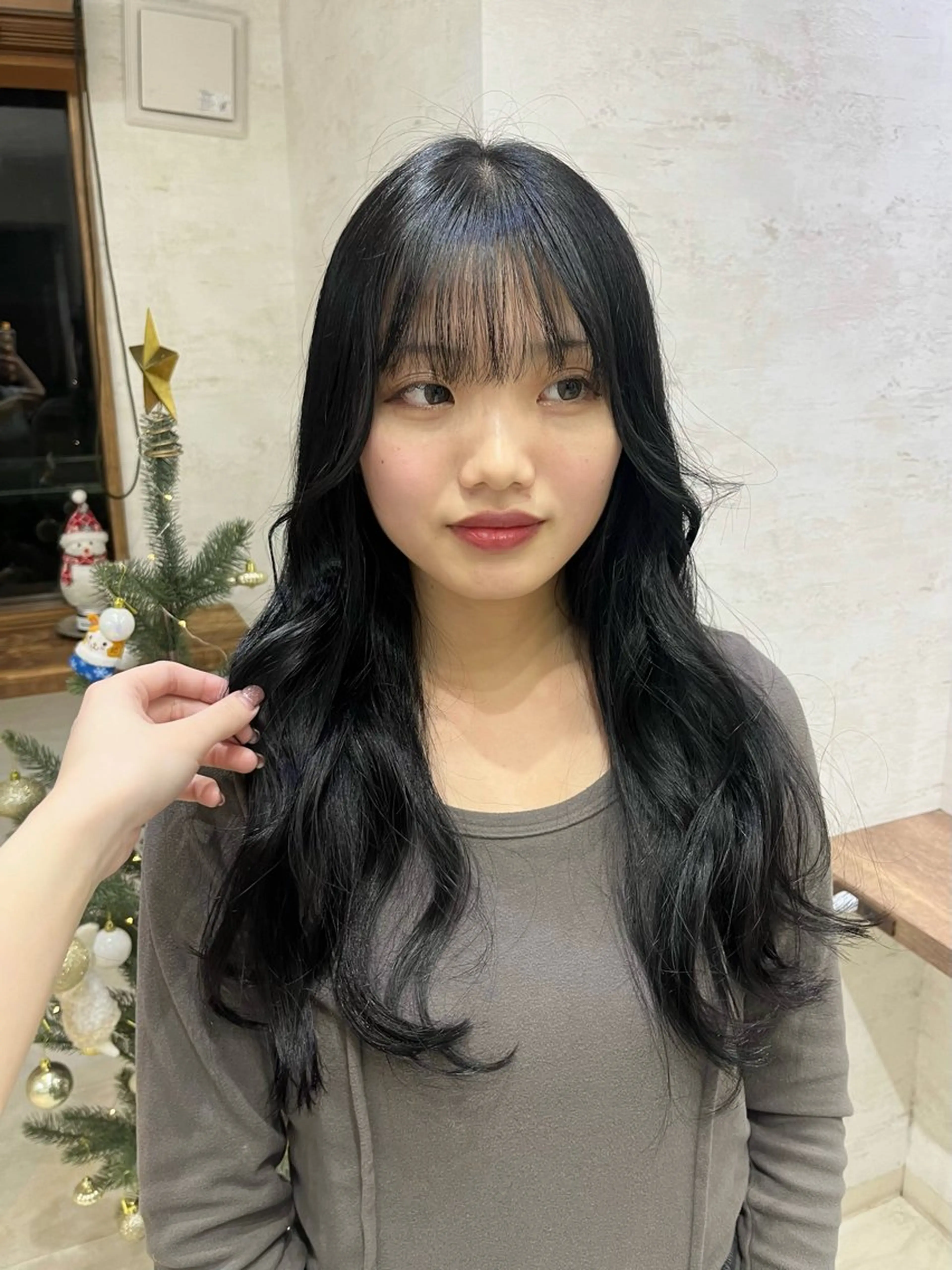 ロング カラー 杉田 涼のヘアスタイル