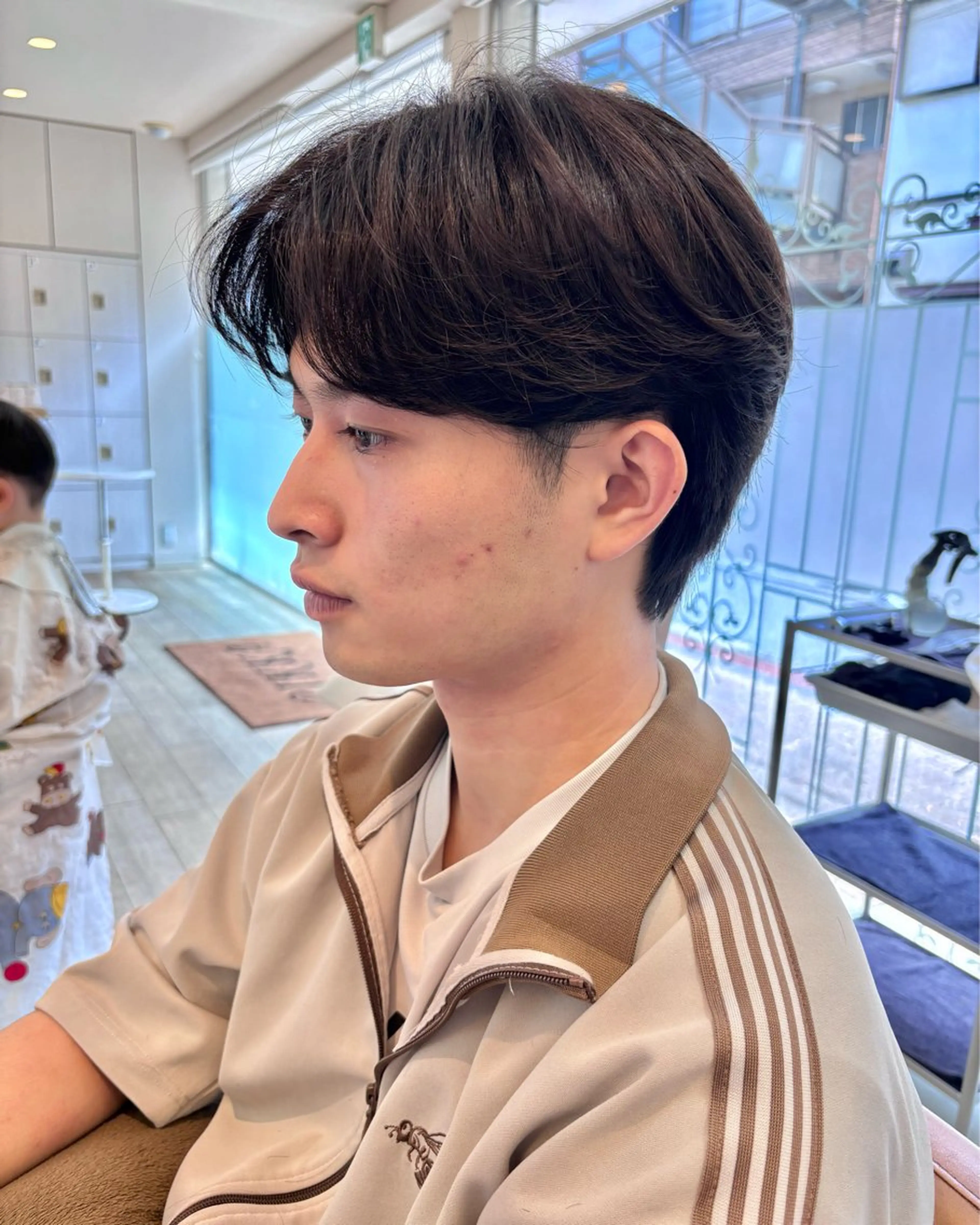 🔵【🇰🇷毛流れスタイル🇰🇷】清潔感×色気メンズセンターパート ¥4950→¥2200の写真