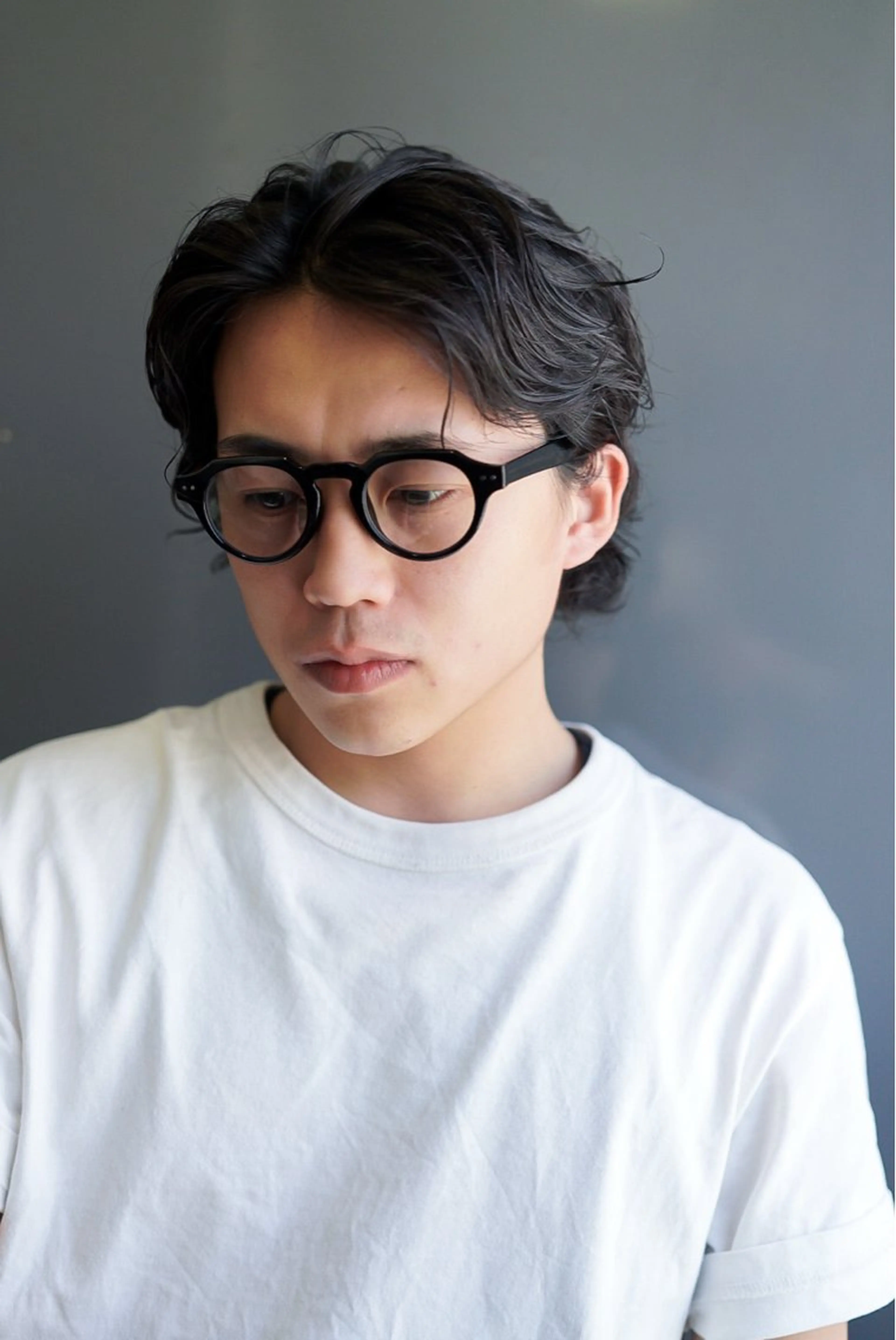 ミディアム メンズ 千葉 慎也のヘアスタイル