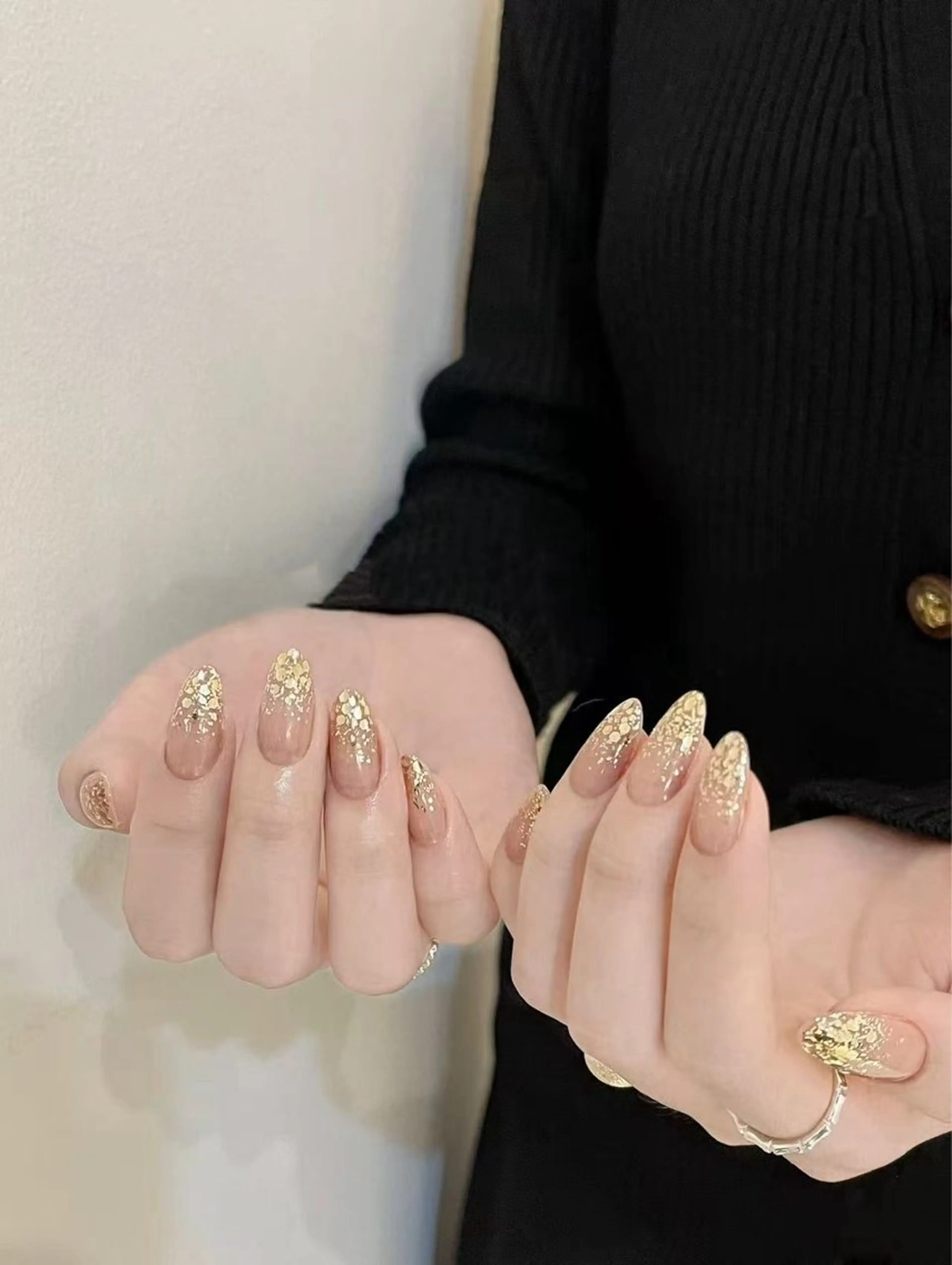ネイル フラワーネイル フレンチネイル ジェルネイル ガラスフレンチ ハート ハンドネイル BabyYouMi nailのネイルデザイン