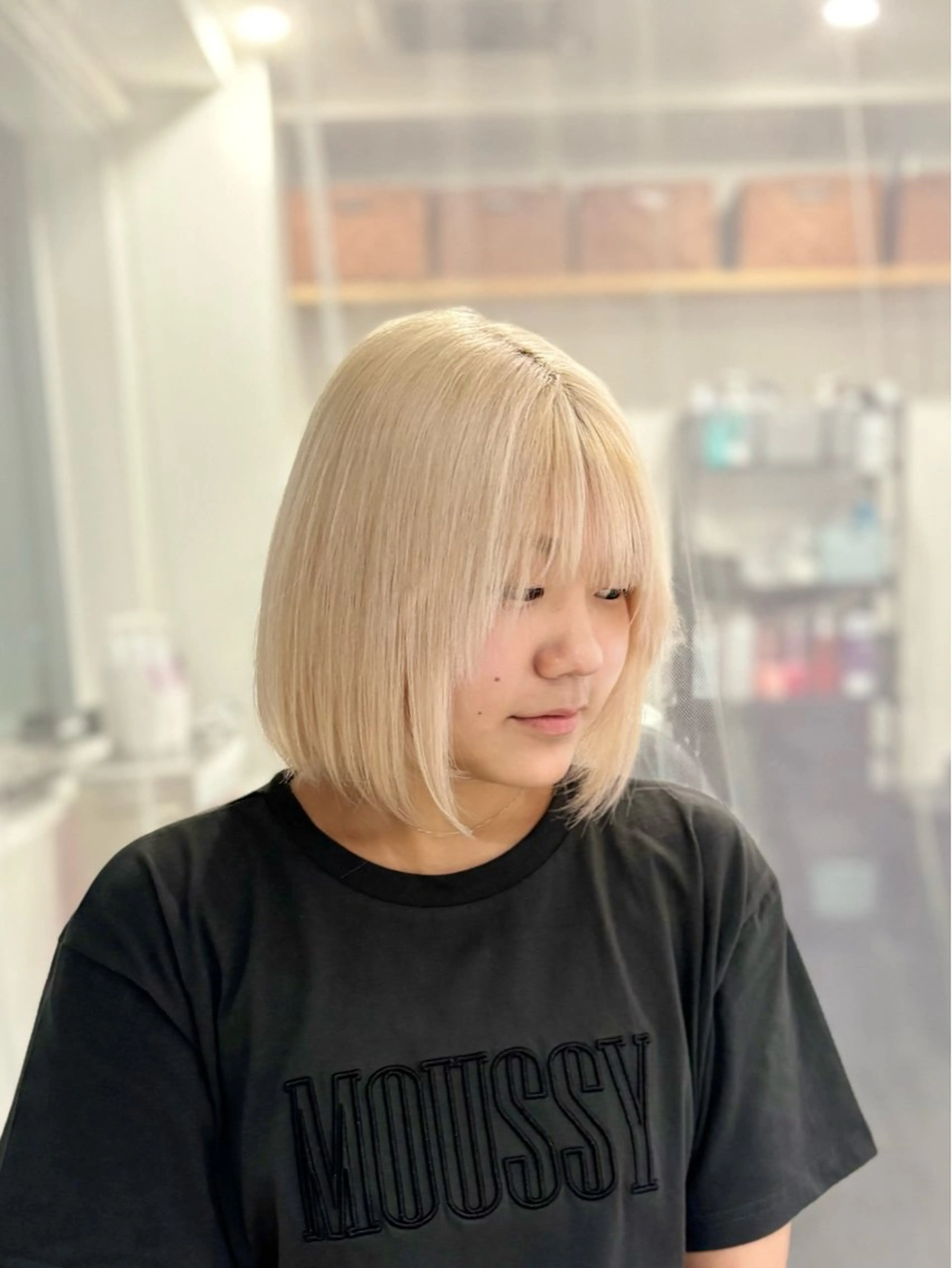 ミディアム カラー ヘアカラー トリートメント GaKu/ハイトーン /ブリーチ/ブロンドのヘアスタイル