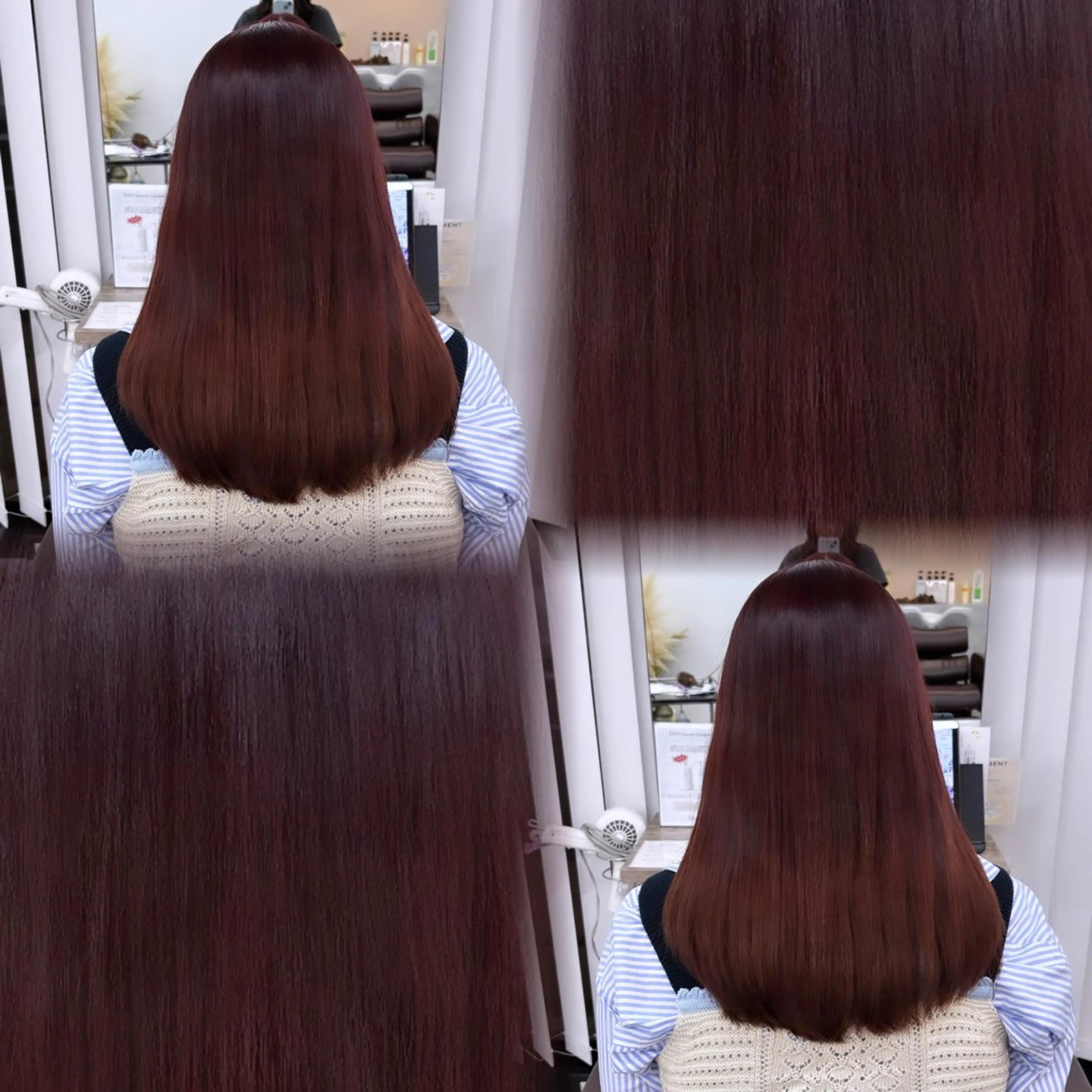 ロング カラー 透明感カラー オレンジ ピンクカラー レッドカラー ヘアカラー トリートメント 艶髪/韓国ヘア/ 透明感カラー/ トワのヘアスタイル