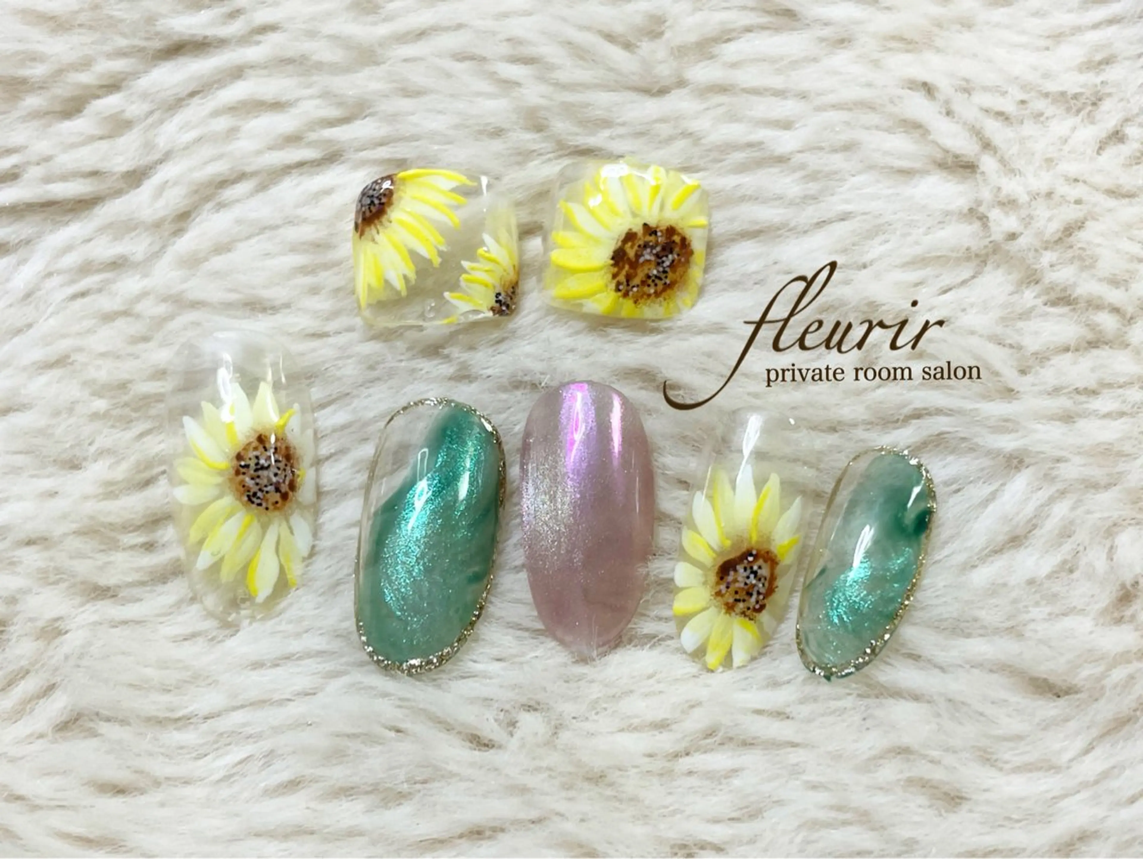 ネイル フットネイル フルリール 【プライベートサロンのネイルデザイン