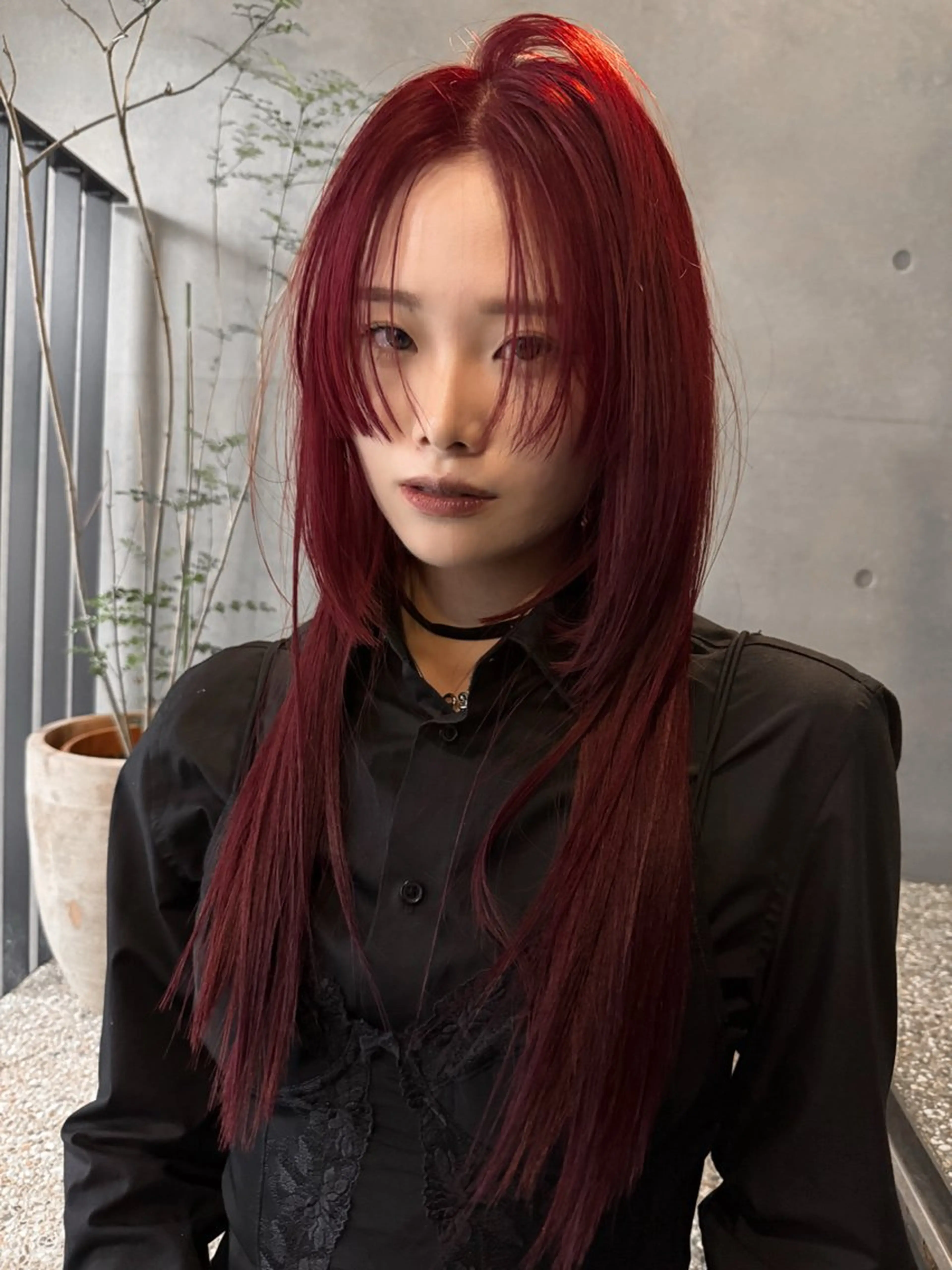 ロング カット ヘアカラー トリートメント vardy  Omotesando所属・表参道ハイトーン 韓国ヘア長田雄希のヘアスタイル