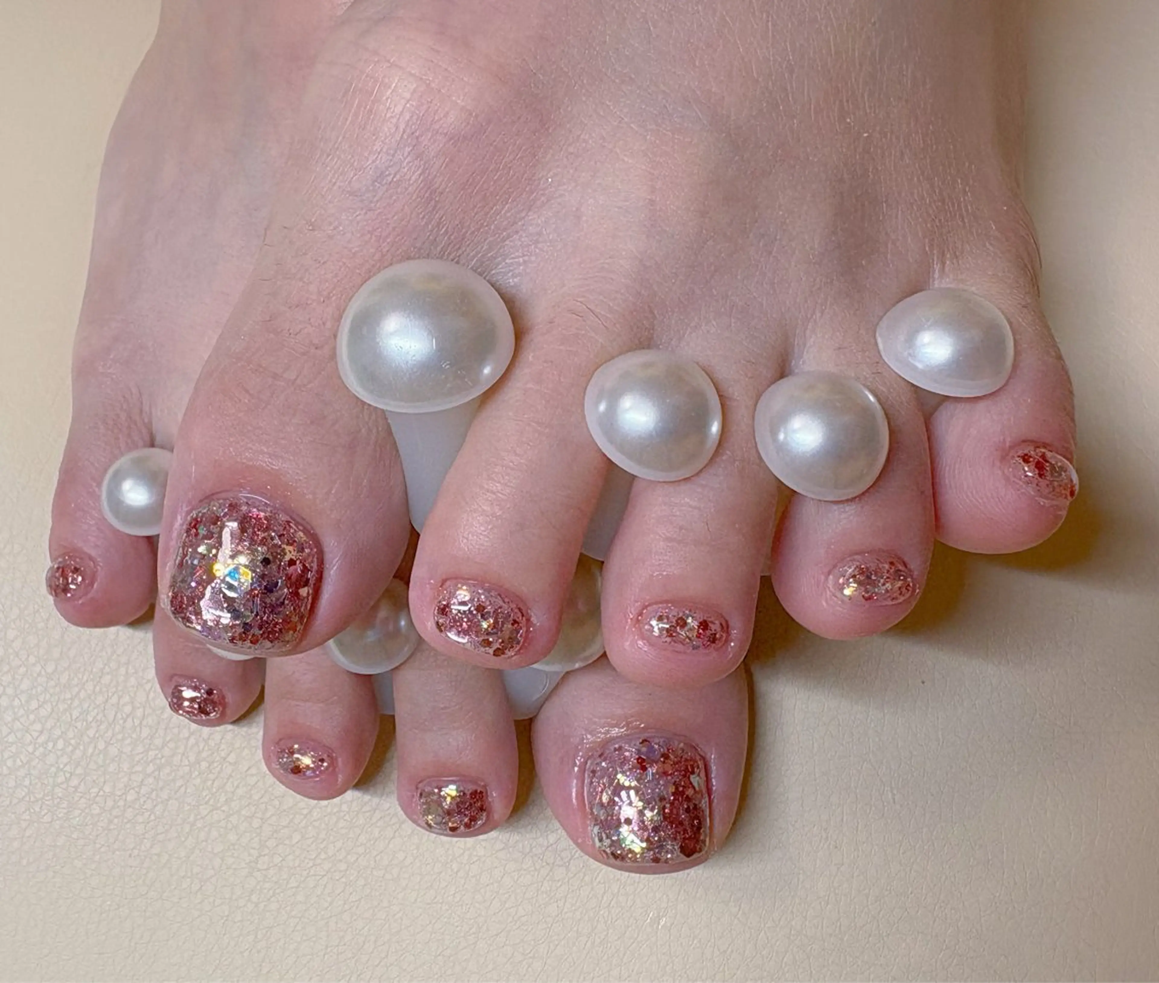 ネイル ホログラムネイル フットネイル エン Nail salonのネイルデザイン