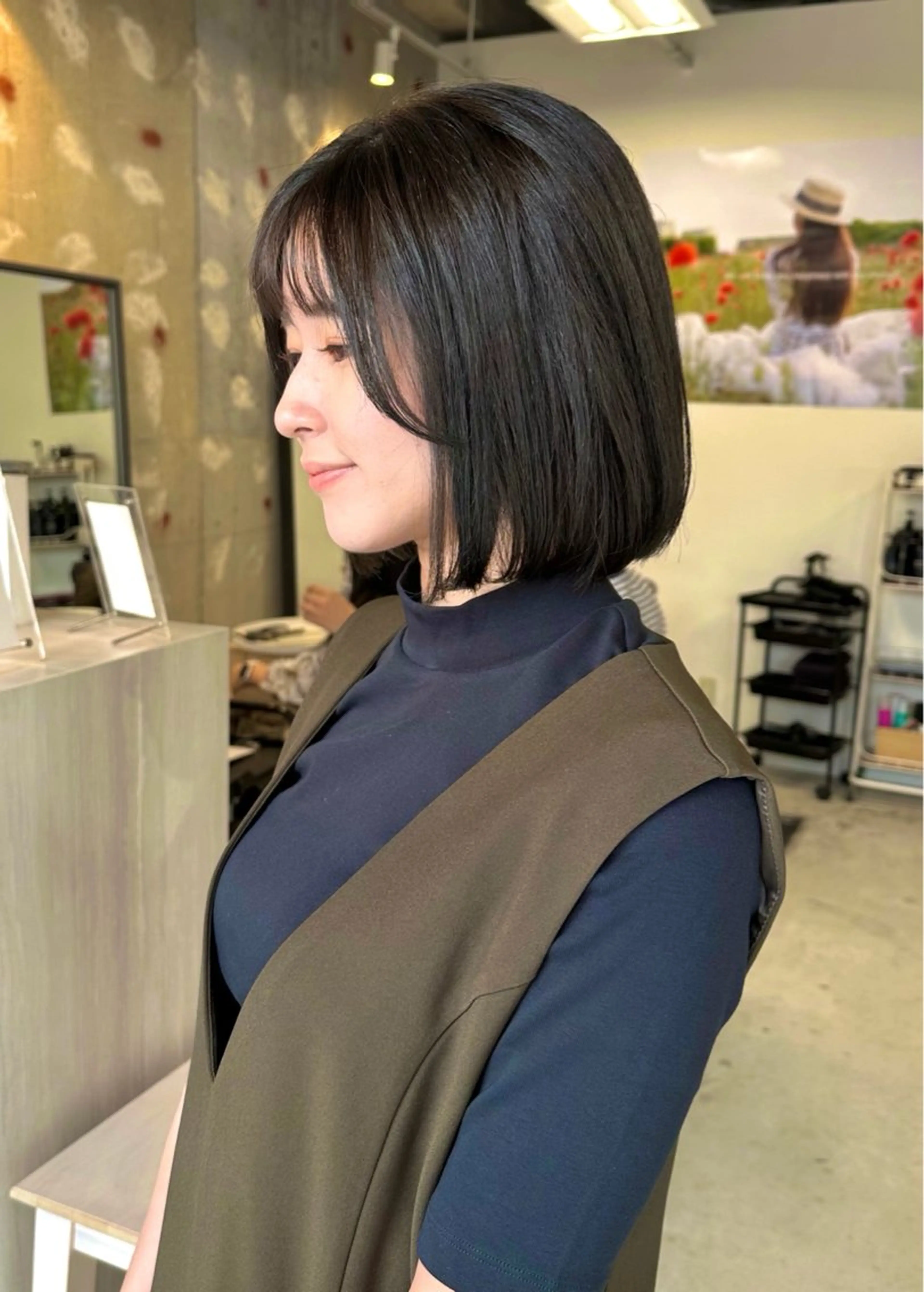 ショート ボブ 外ハネヘア 松本 瑠菜のヘアスタイル