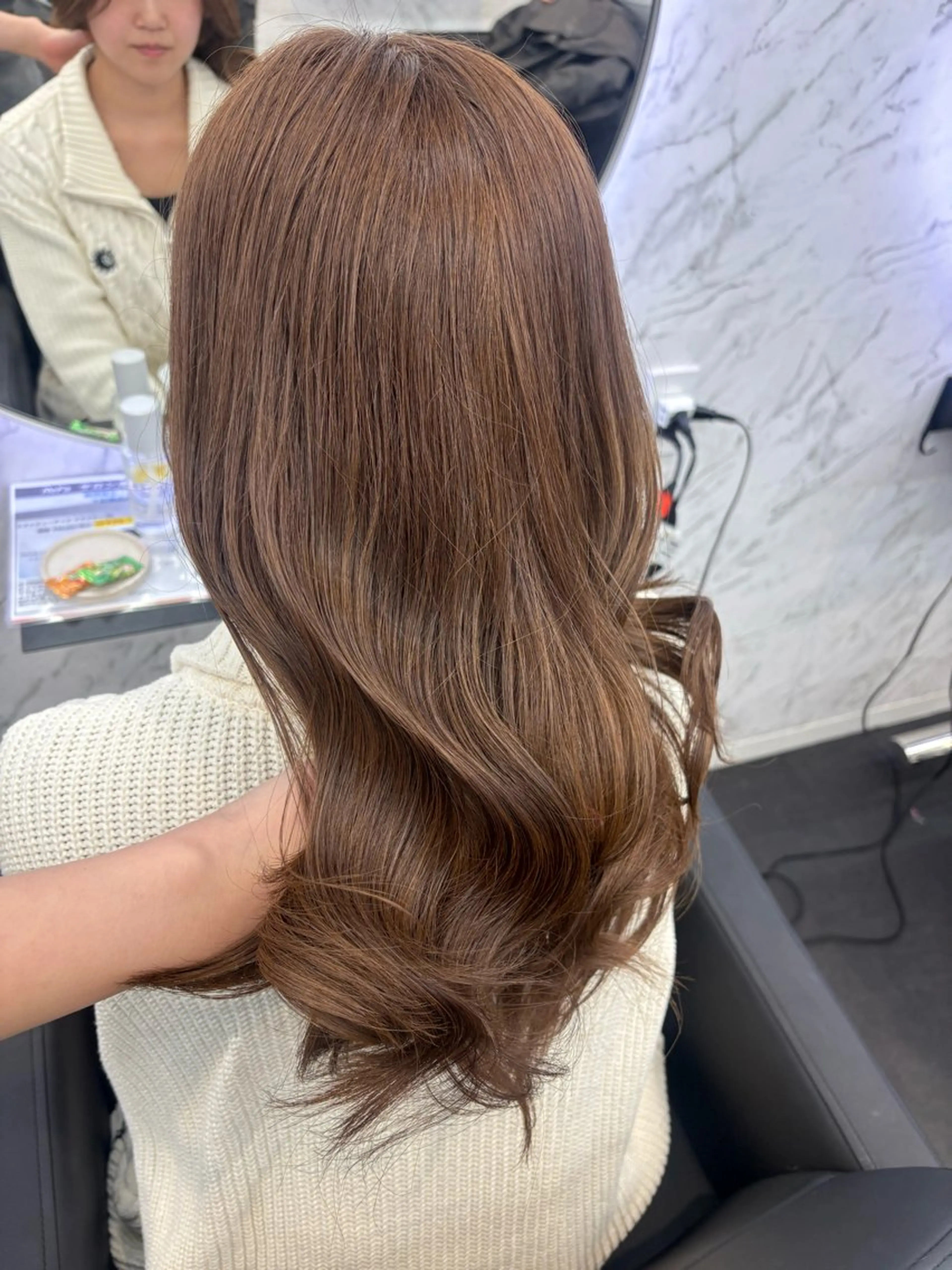 ロング カラー ベージュカラー ミルクティーベージュ カット ヘアカラー hair salon dot. mooda 韓国風サロン 町田店所属・韓国風ヘア🎀🩶 /♡𝓝𝓸𝓪♡のヘアスタイル