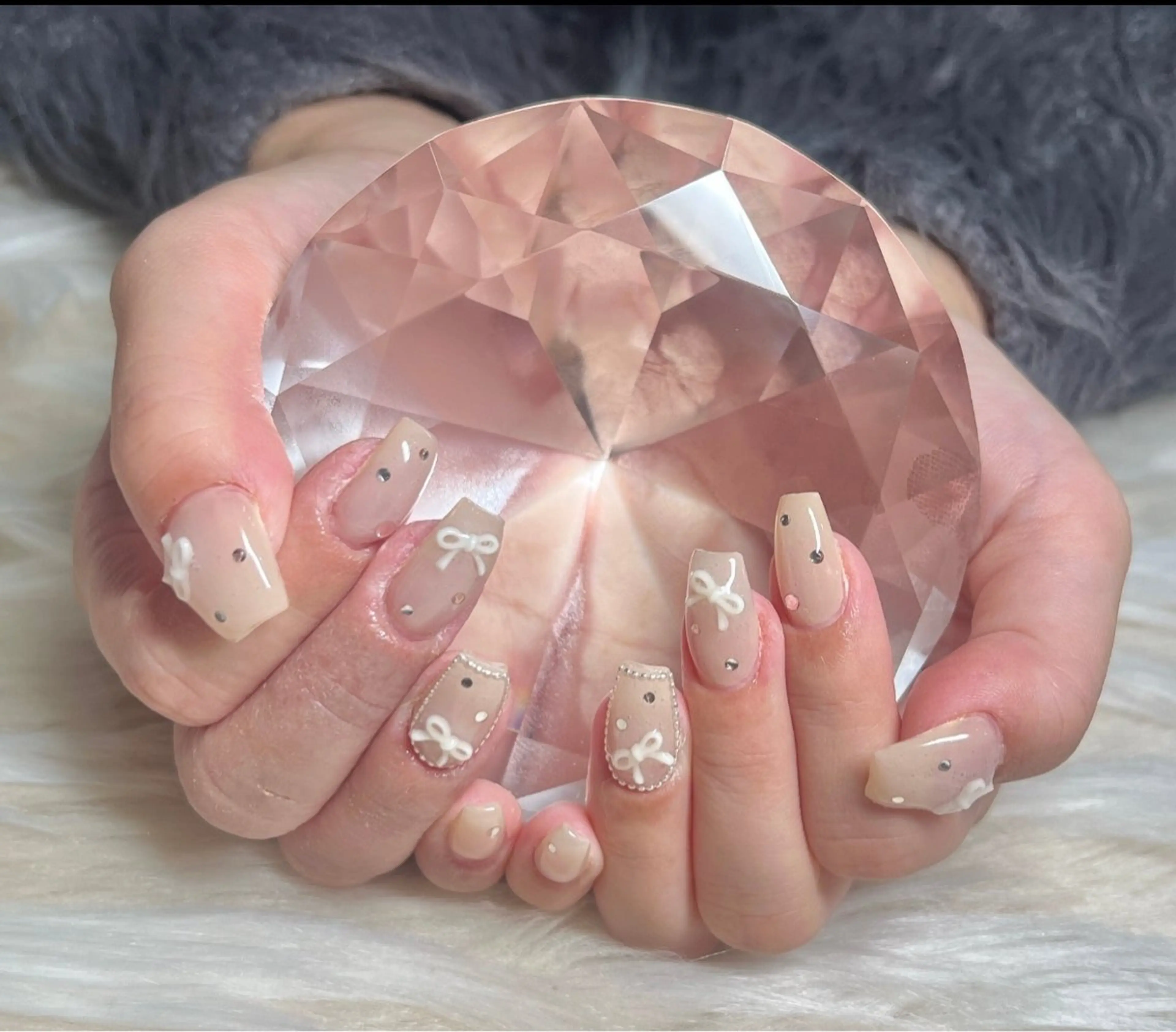 ネイル 長さ出し フレンチネイル ジェルネイル グラデーション 韓国ネイル ハンドネイル Nail&eye Belire 新宿のネイルデザイン